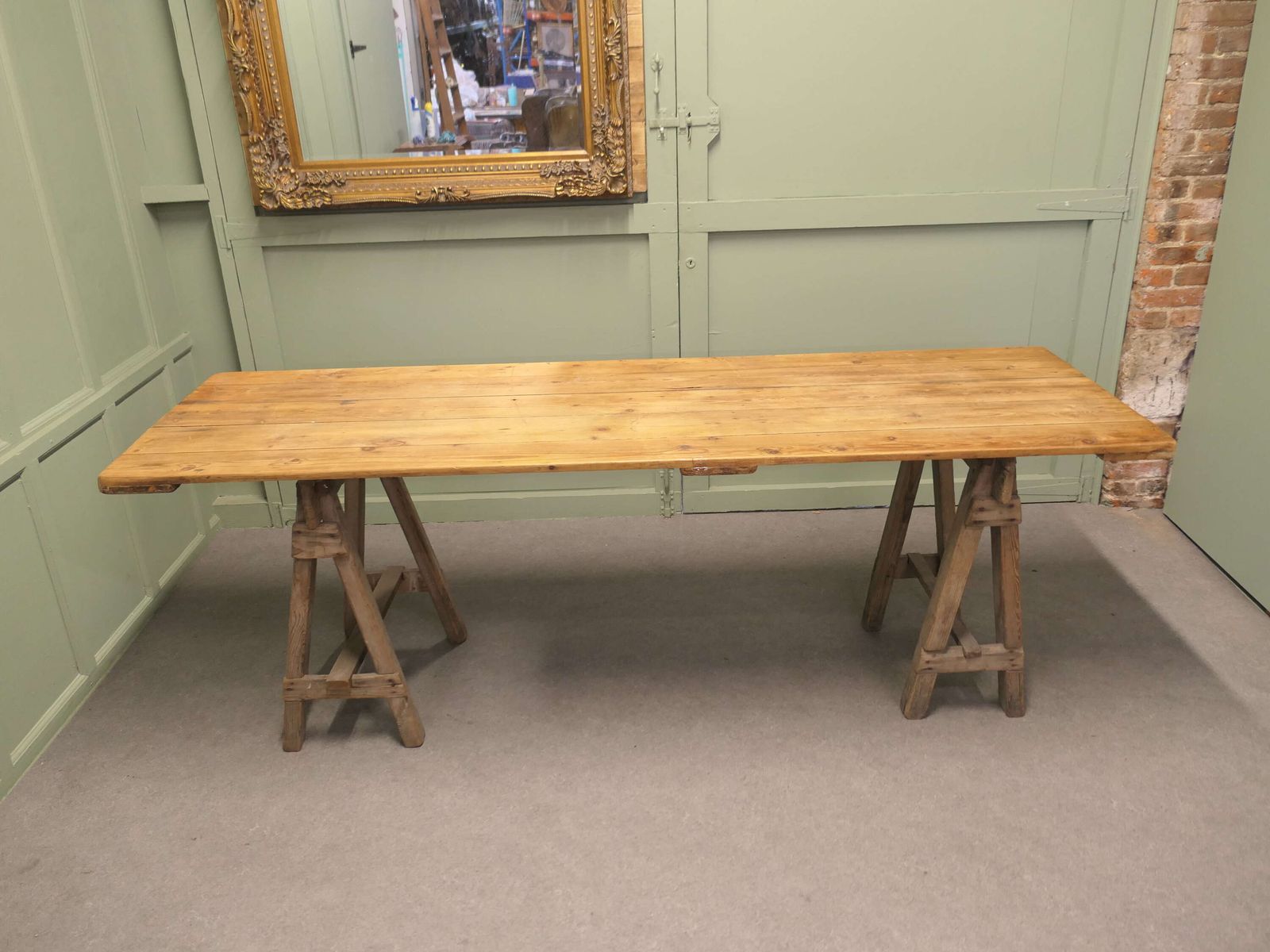 8ft Elm Harvest Table From South West France, Christmas Dinner Picnic Barbecue This Is A photo Furniture
