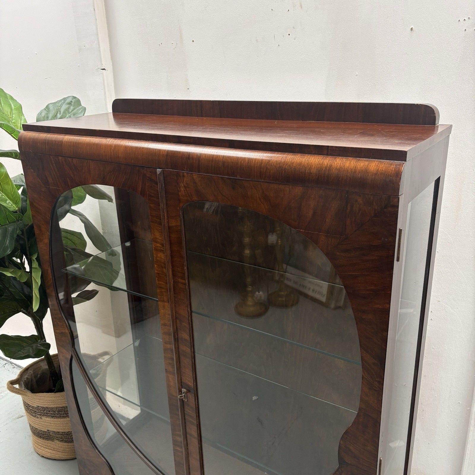 Stunning Art Nouveau Dark Walnut Gin Drinks Cabinet 1910 1920s photo furniture