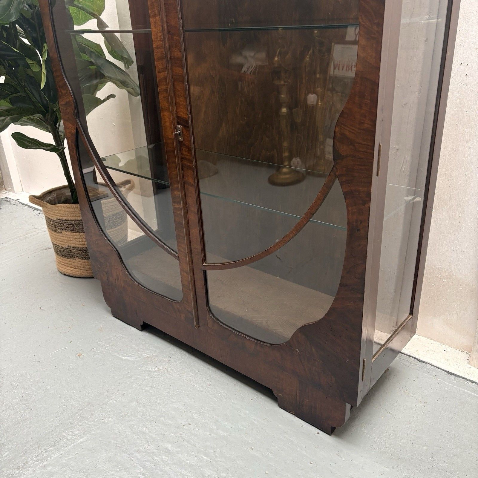 Stunning Art Nouveau Dark Walnut Gin Drinks Cabinet 1910 1920s photo for sale