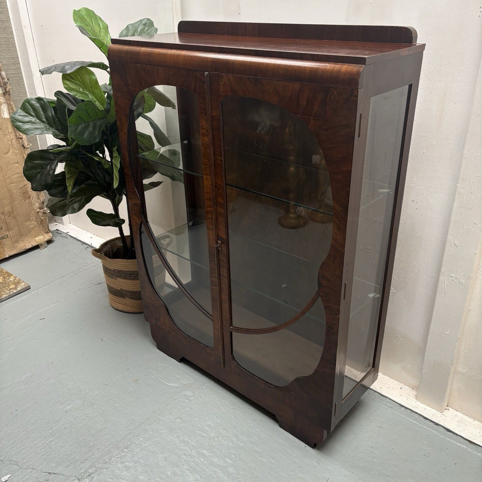 Stunning Art Nouveau Dark Walnut Gin Drinks Cabinet 1910 1920s photo Furniture