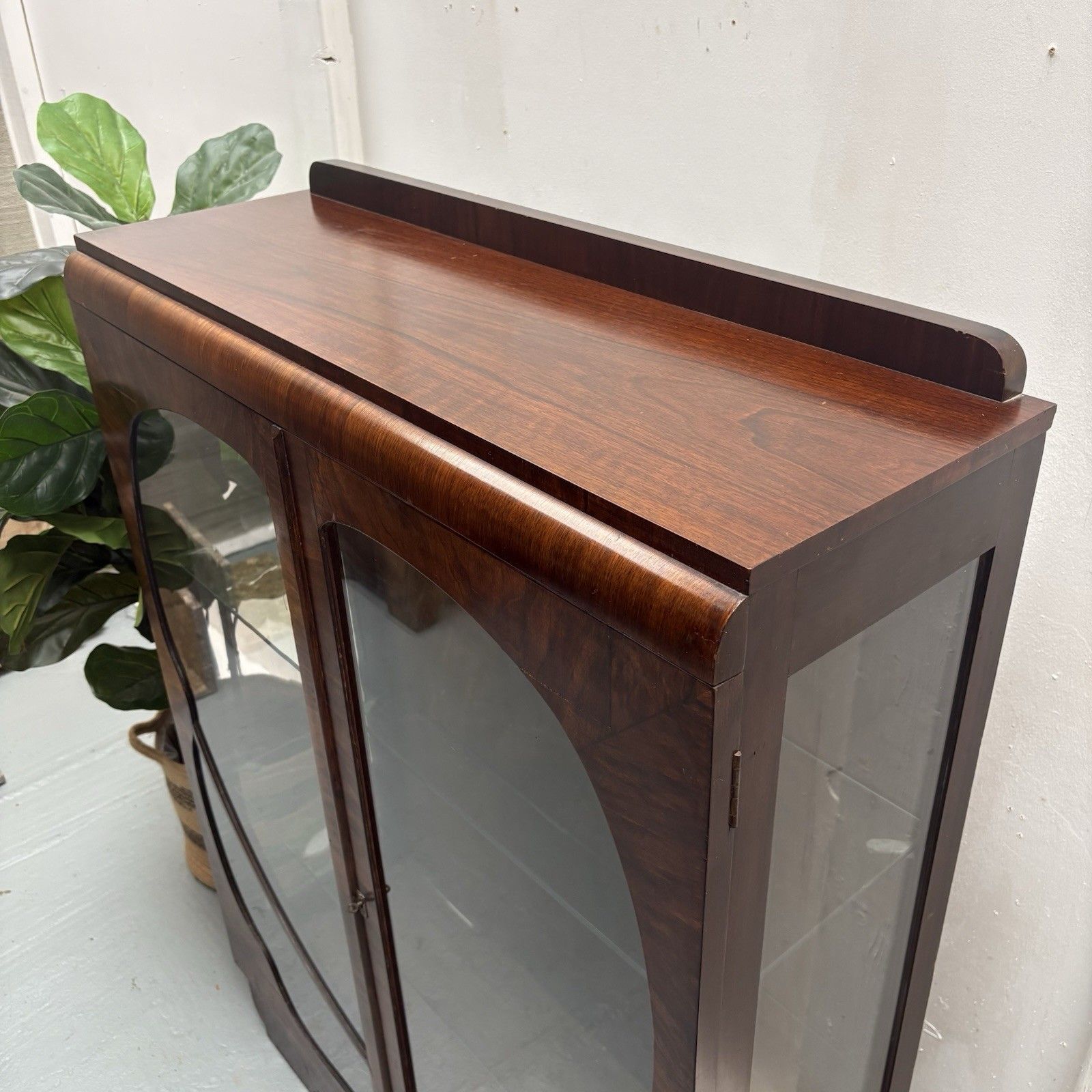 Stunning Art Nouveau Dark Walnut Gin Drinks Cabinet 1910 1920s photo 895.0