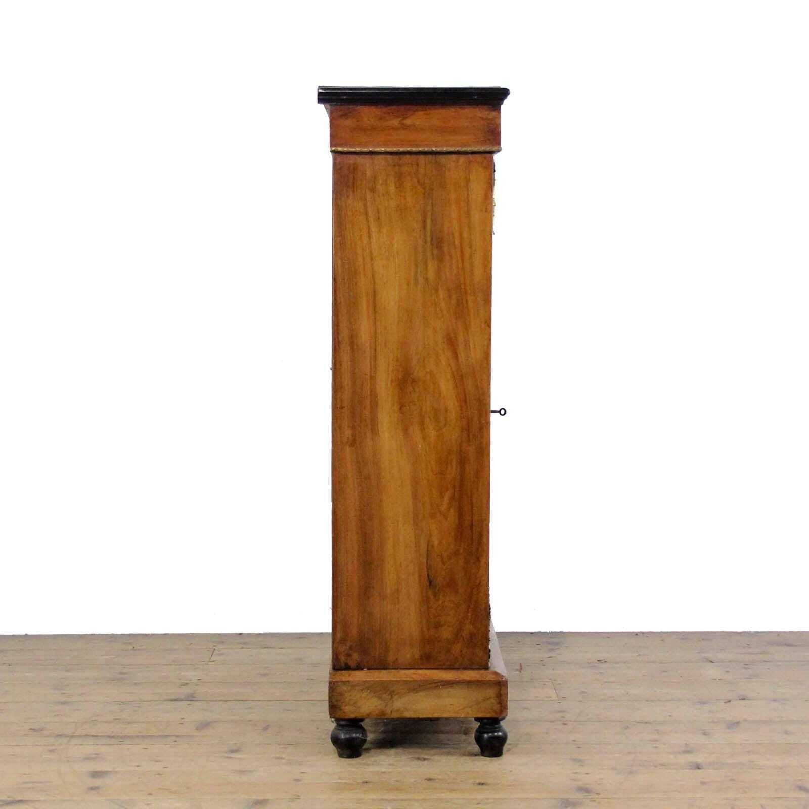 Antique Walnut Inlaid Pier Cabinet | Display Cabinet | Antique Cabinet | Antique Storage | Display Cabinet (M 6513) photo 650.0