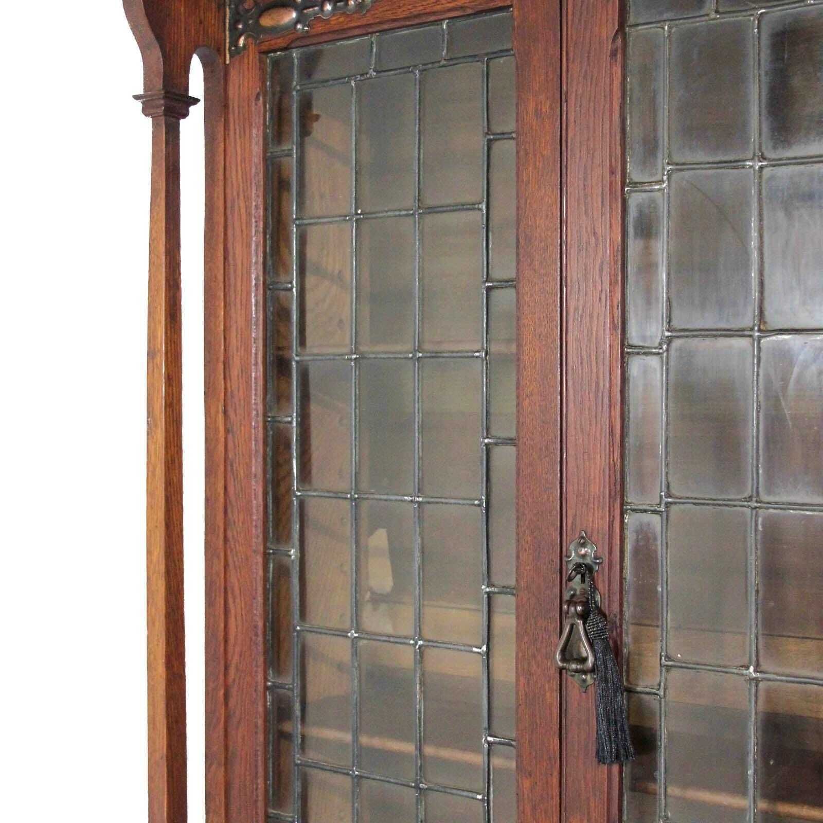 Antique Oak Arts And Crafts Bureau Bookcase | Antique Desk | Antique Storage | Bureaux | Welsh Furniture (M 6393) photo vintage