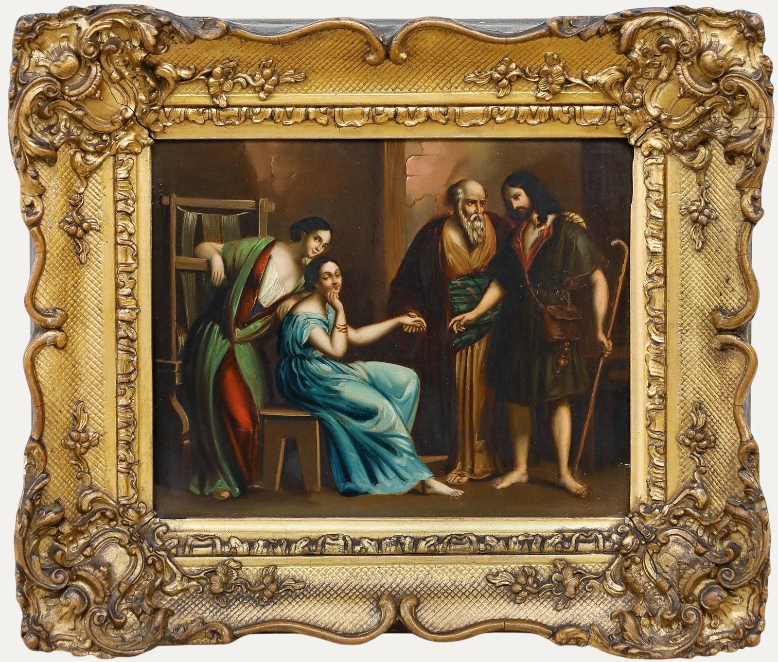Fine 19th Century Oil The Betrothal