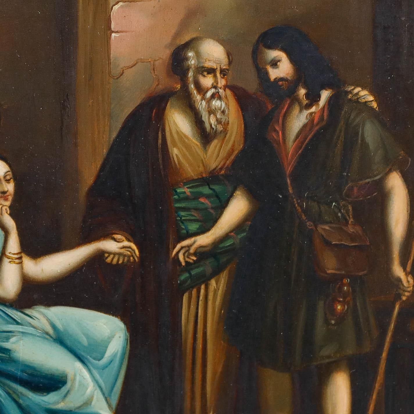 Fine 19th Century Oil The Betrothal photo Art