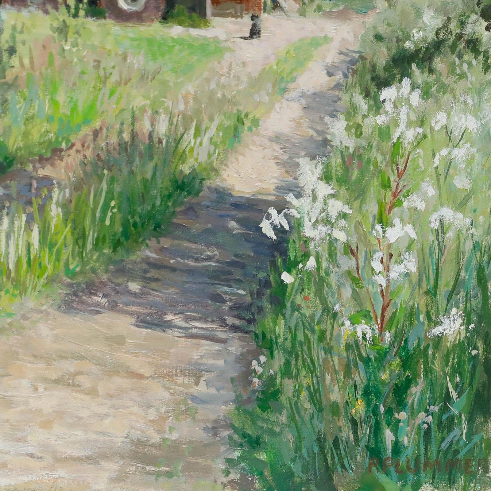 Pauline Plummer (B.1933) Contemporary Oil, The Red Barn photo 350.0
