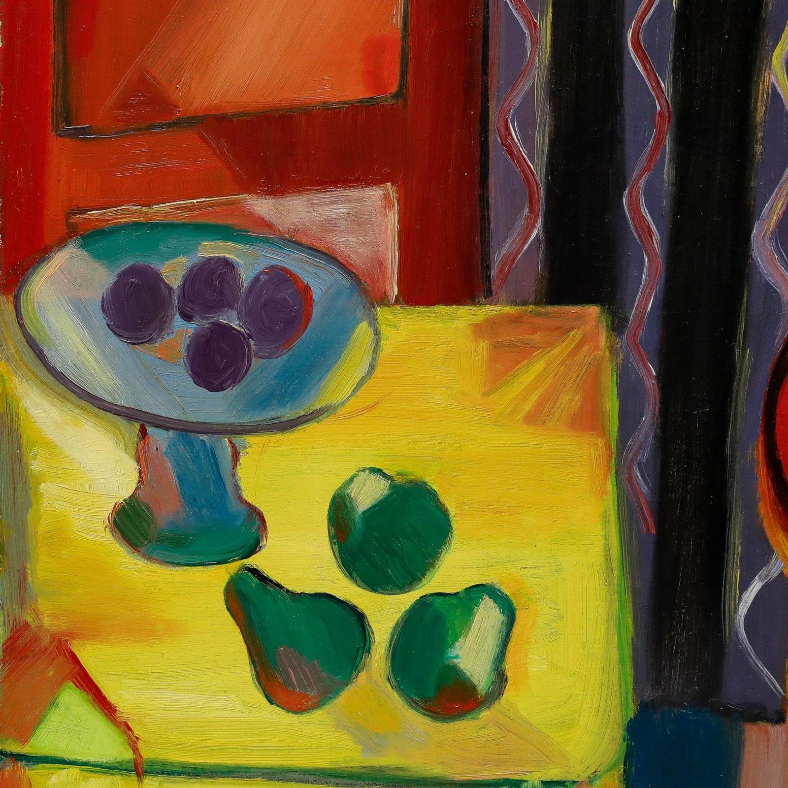 C. Van Severen 1944 Oil, Still Life With Grandfather Clock photo Art