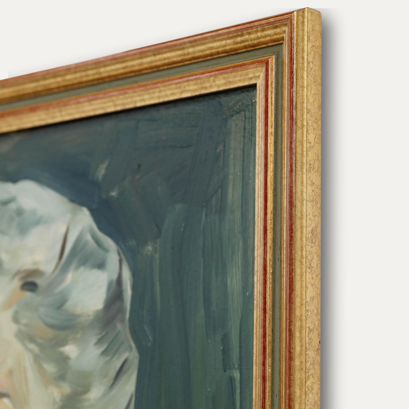 Luc Ancia 1948 Oil, Portrait Of A Lady In A Red Shawl photo 350.0