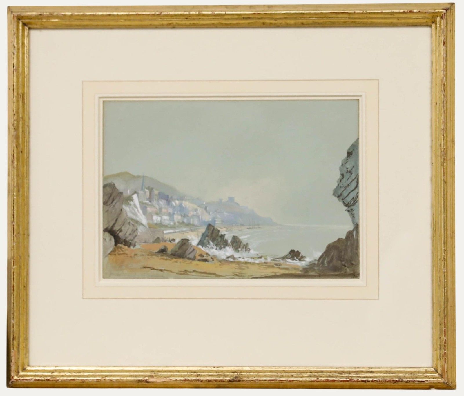 Frederick Clarke (Fl.1834 1870)  19thc Watercolour, Ventnor From The West Sands