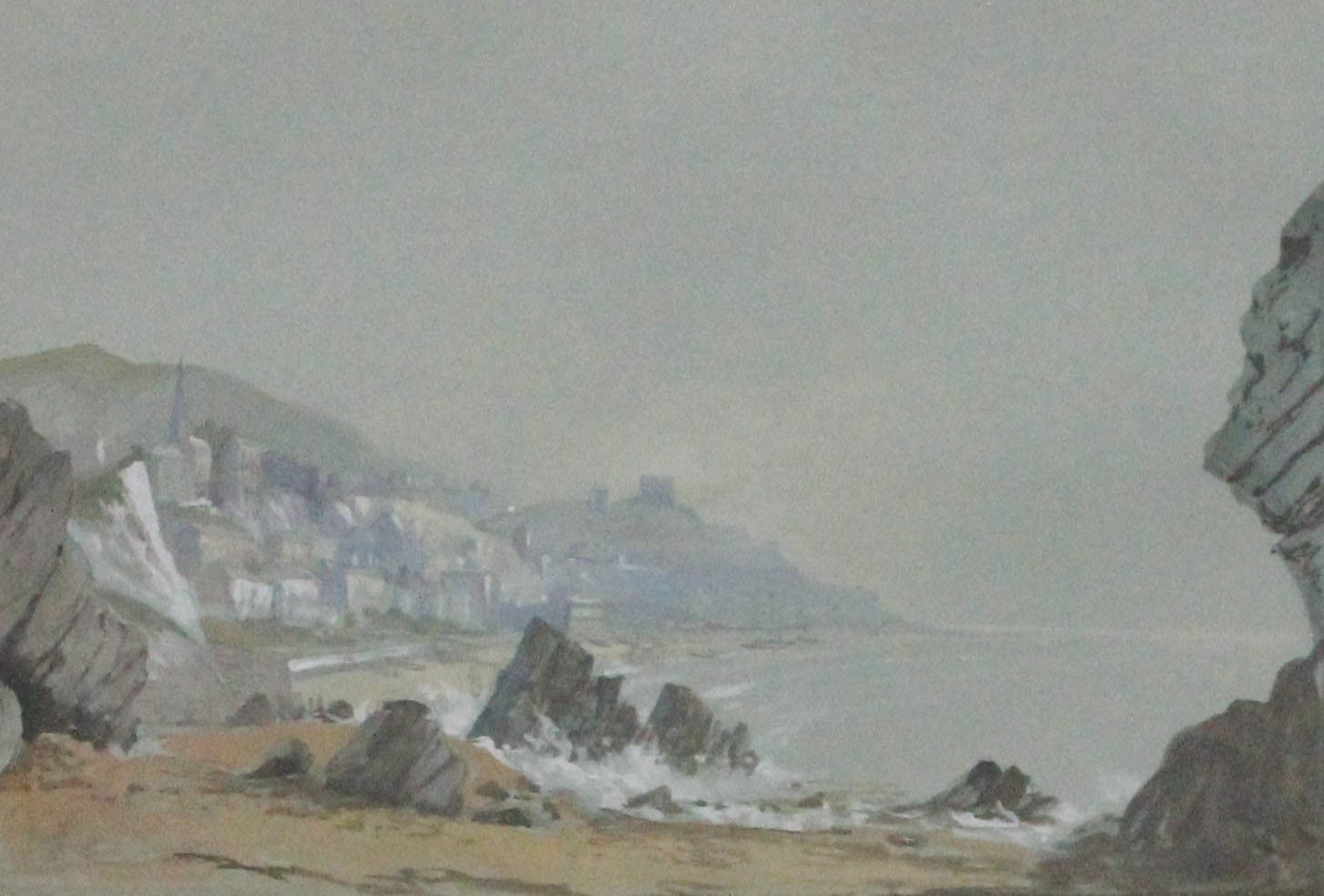 Frederick Clarke (Fl.1834 1870)  19thc Watercolour, Ventnor From The West Sands photo buy
