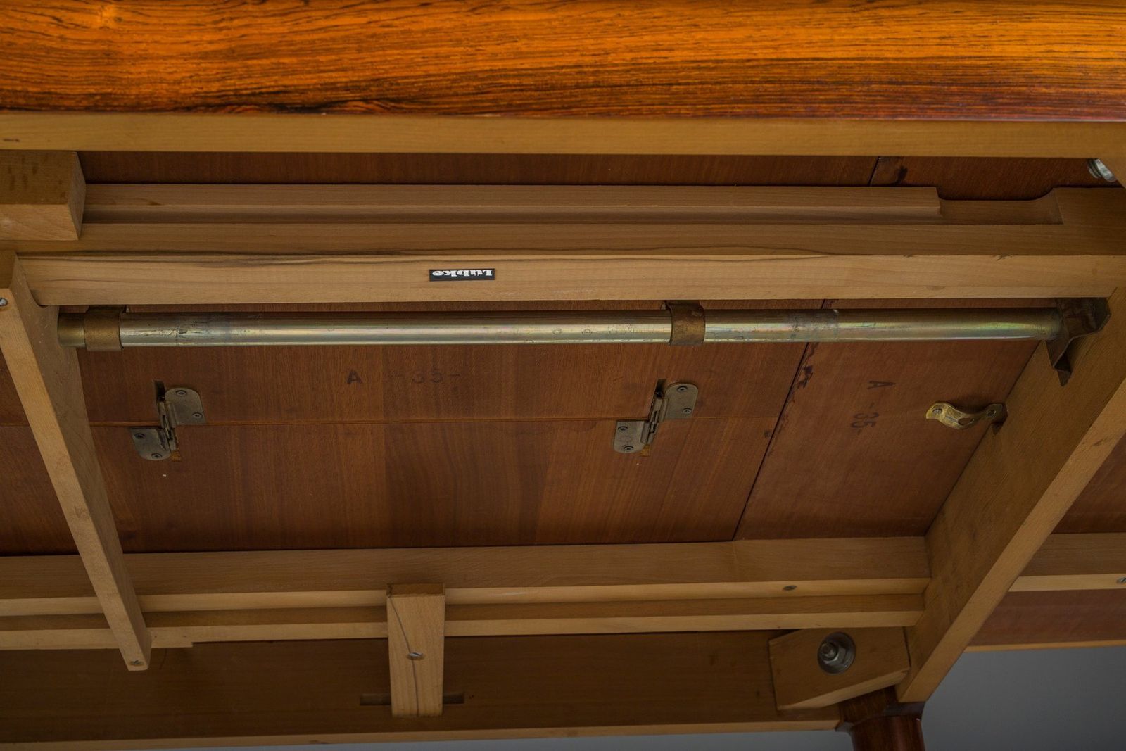photo vintage Mid Century Modern Rosewood Dining Table From Lübke, 1960s