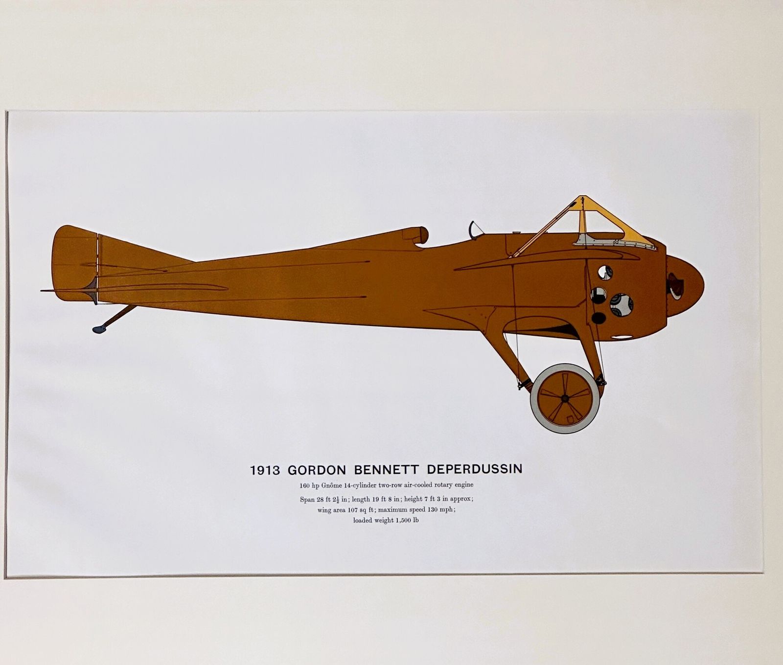 Set Of 4 Vintage Framed Aeroplane Lithograph Prints 1913 1917 photo vinterior