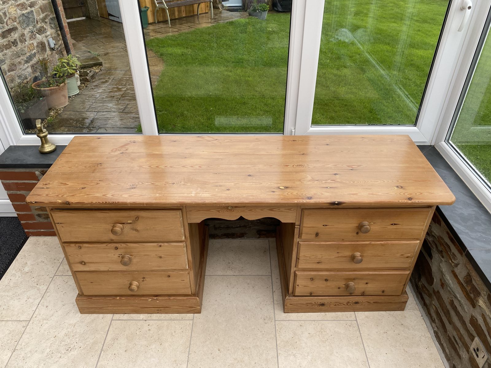 Reduced.  Vintage Pine  Dresser/Desk  Handmade For Ourselves Over 50  Years Ago From Reclaimed Canadian Redwood Pine. photo for sale