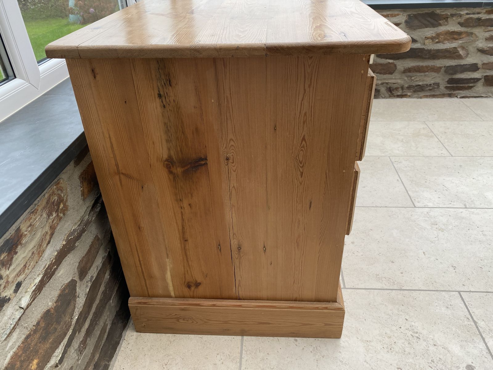 Reduced.  Vintage Pine  Dresser/Desk  Handmade For Ourselves Over 50  Years Ago From Reclaimed Canadian Redwood Pine. photo 175.0