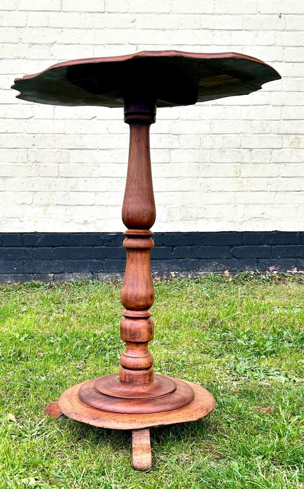 Victorian Mahogany Antique Side Table Vintage Wooden Arts And Crafts Hall Desk Industrial Occasional Wine photo for sale