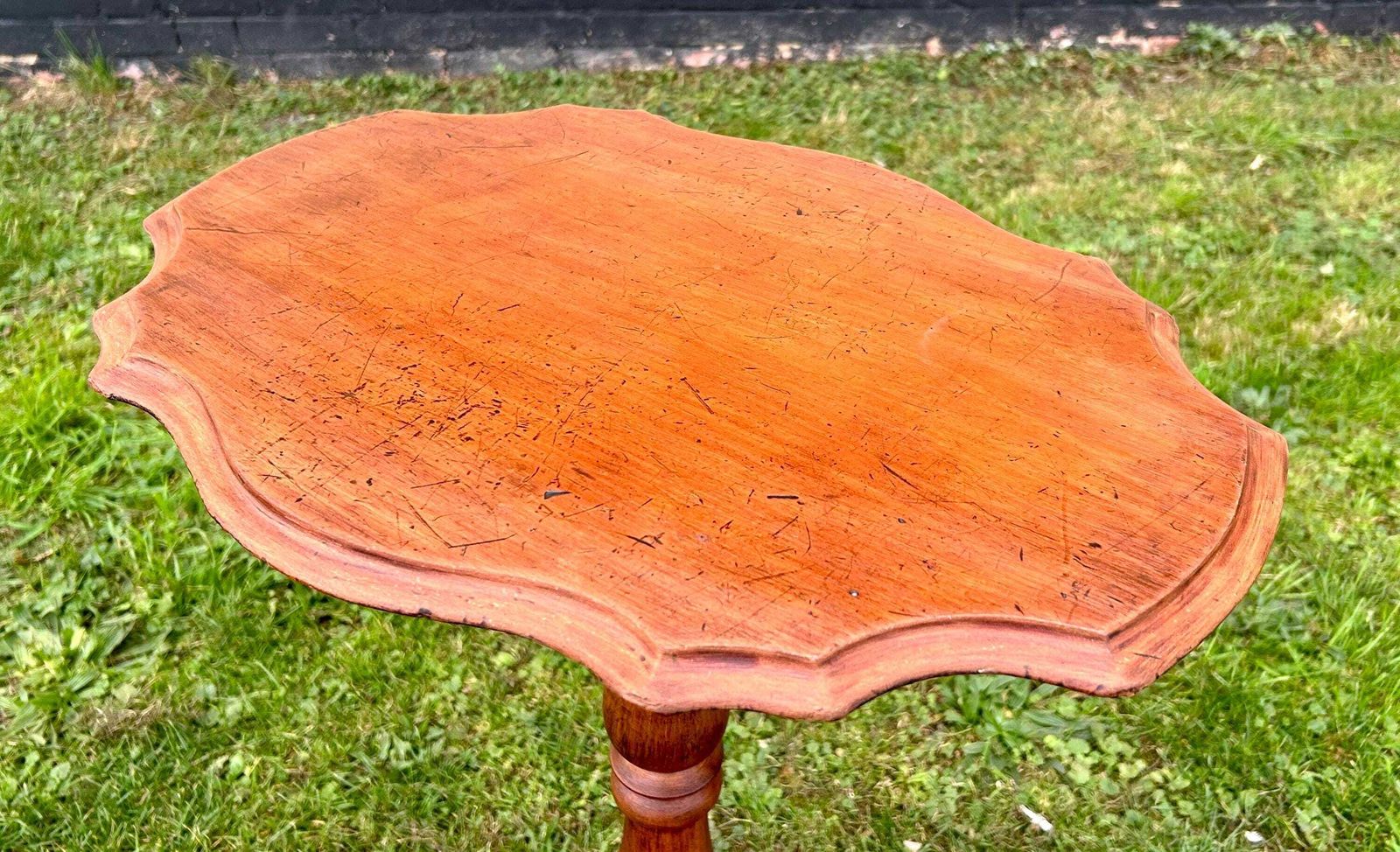 Victorian Mahogany Antique Side Table Vintage Wooden Arts And Crafts Hall Desk Industrial Occasional Wine photo Furniture