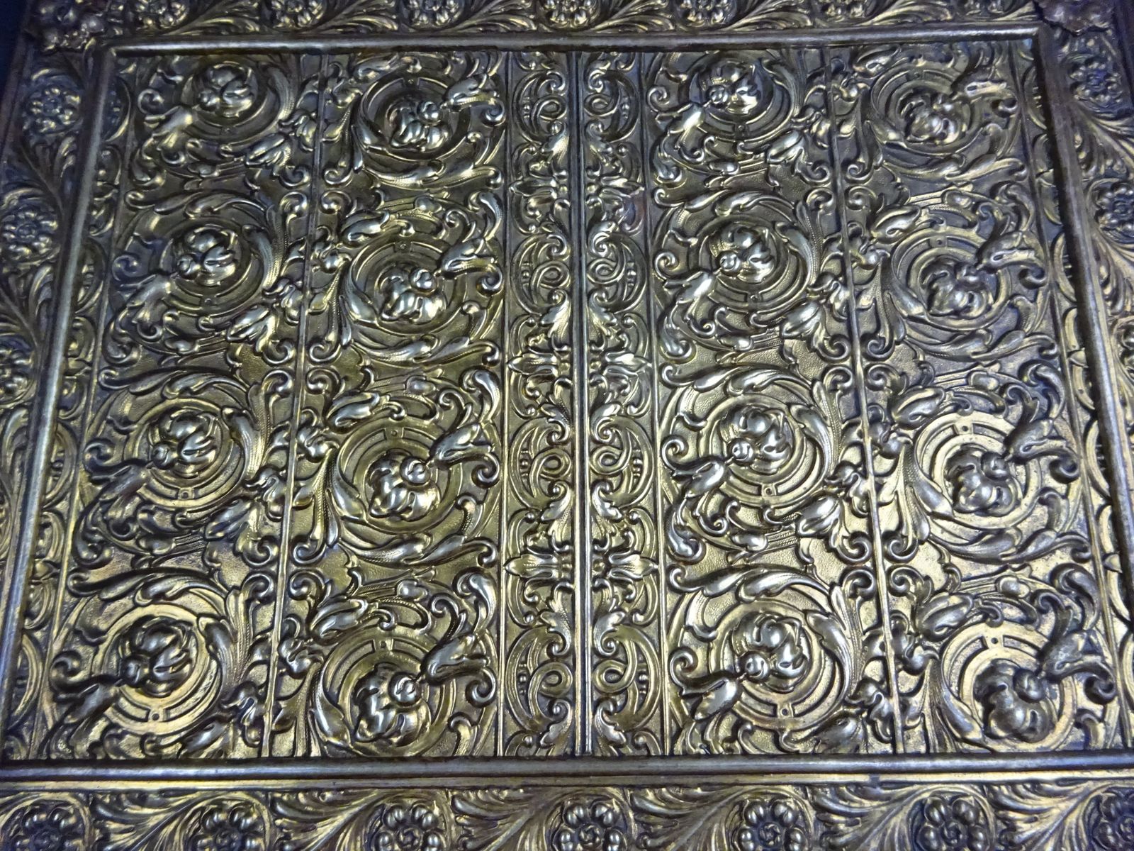 Art Nouveau Brass And Leather Writing Desk Blotter Portfolio C1900 photo 130.0