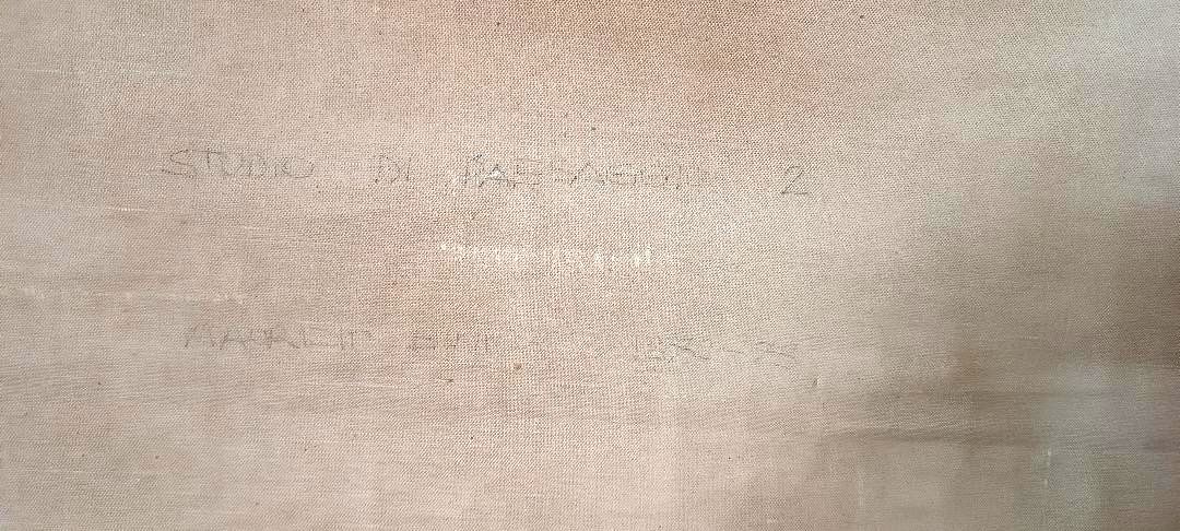 681.0 Large Abstract Painting Maurizio Bini (1940) Signed And Dated 1972 photo