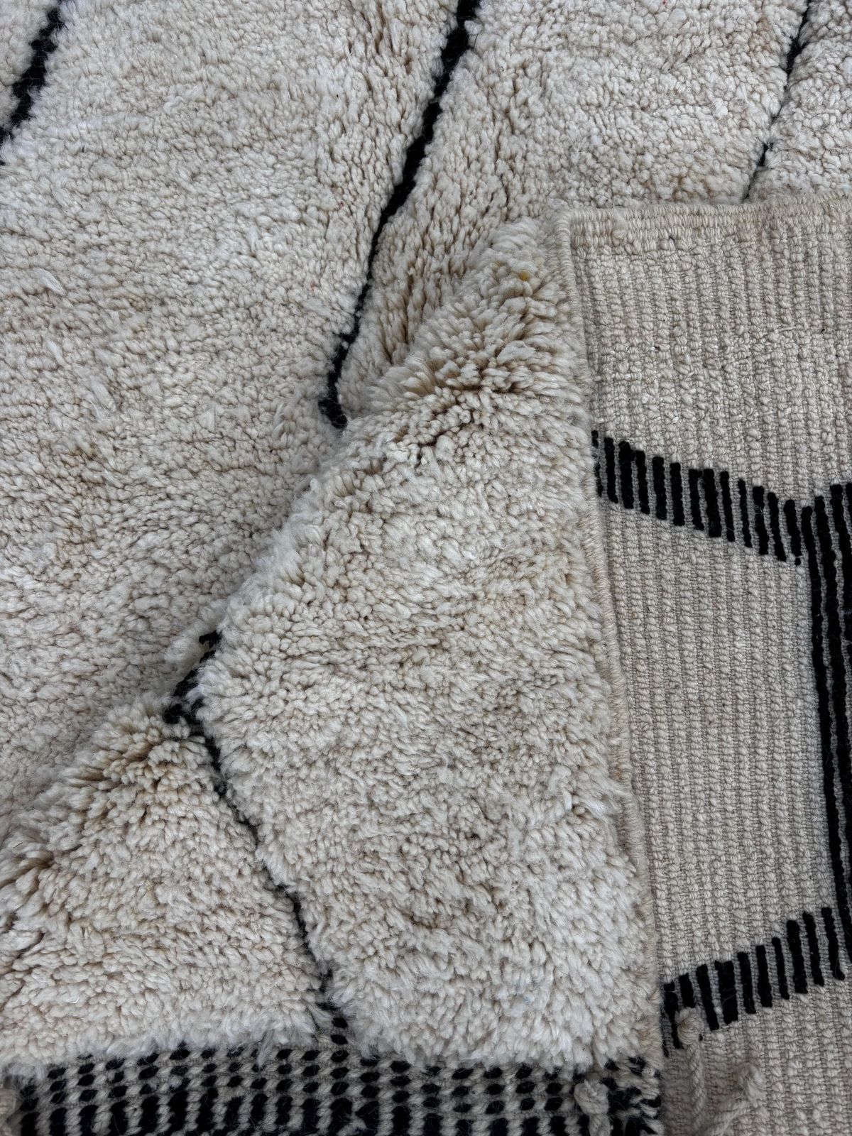 Moroccan Beni Ourain Wool Rug 200x300 Cm – Large Berber Rug – Handmade Berber Wool Rug – Boho Chic Living Room Decor photo furniture