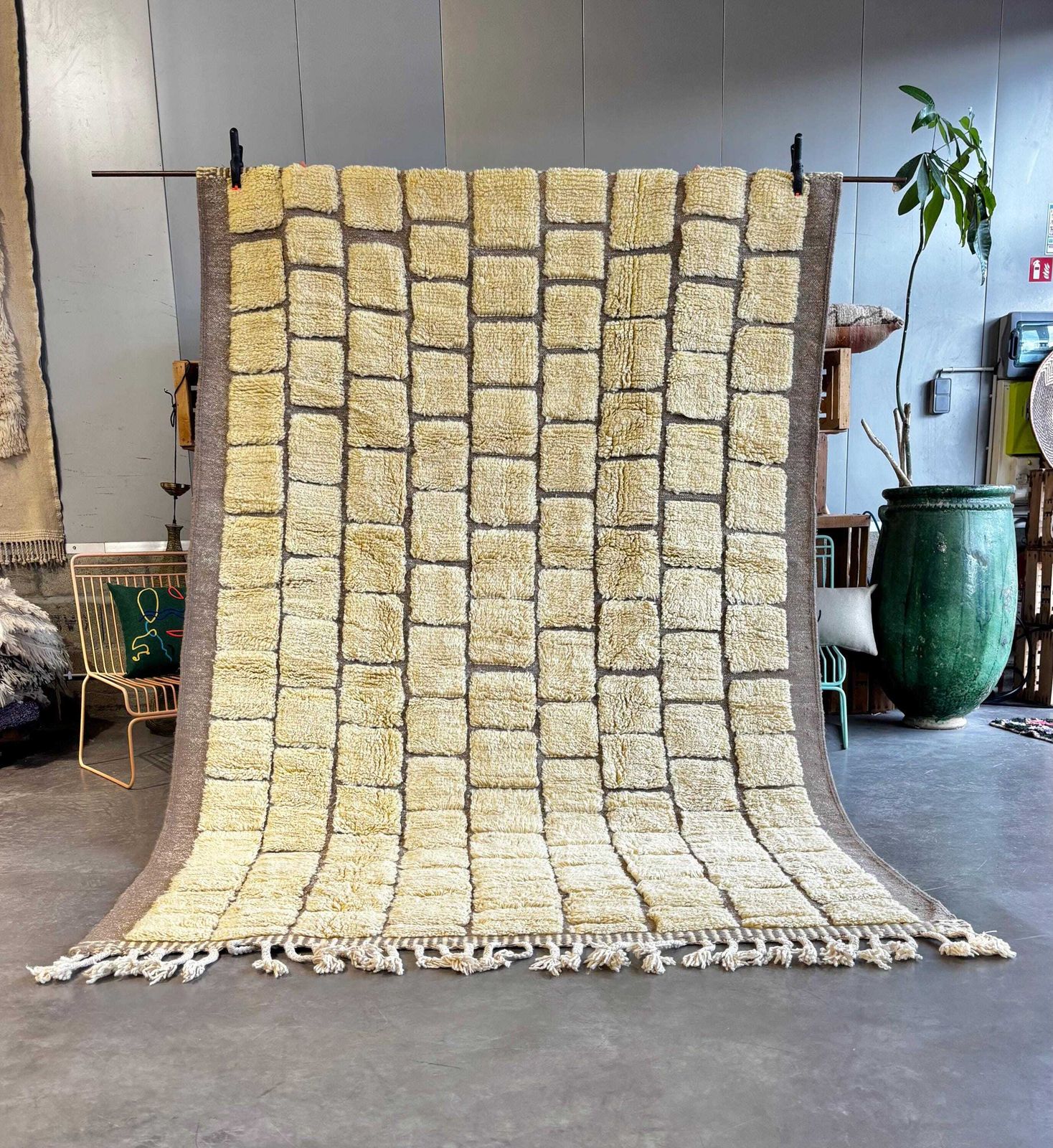 Moroccan Mrirt Wh Wool Rug 200x300cm Berber Moroccan Modern Carpet Moroccan Natural Wool Rug  Moroccan Beni Ourain Rug  Moroccan Carpet