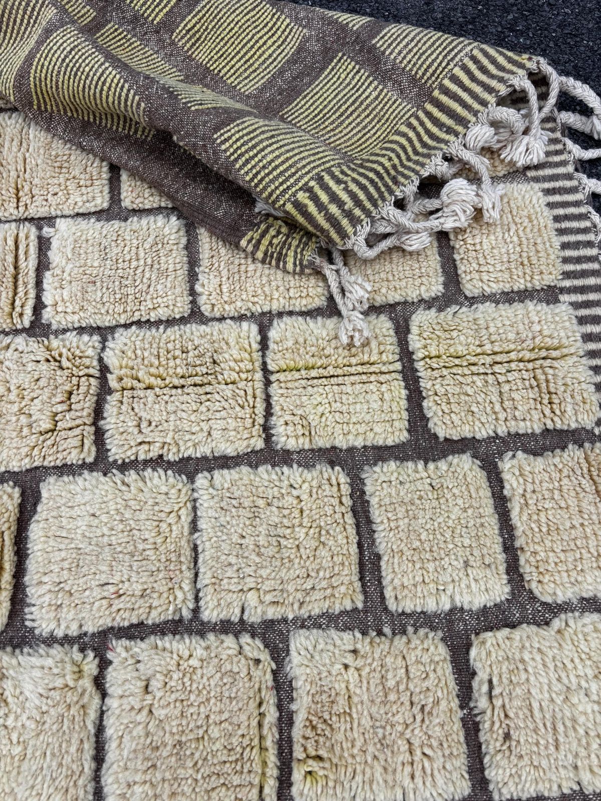 Moroccan Mrirt Wh Wool Rug 200x300cm Berber Moroccan Modern Carpet Moroccan Natural Wool Rug  Moroccan Beni Ourain Rug  Moroccan Carpet photo vintage