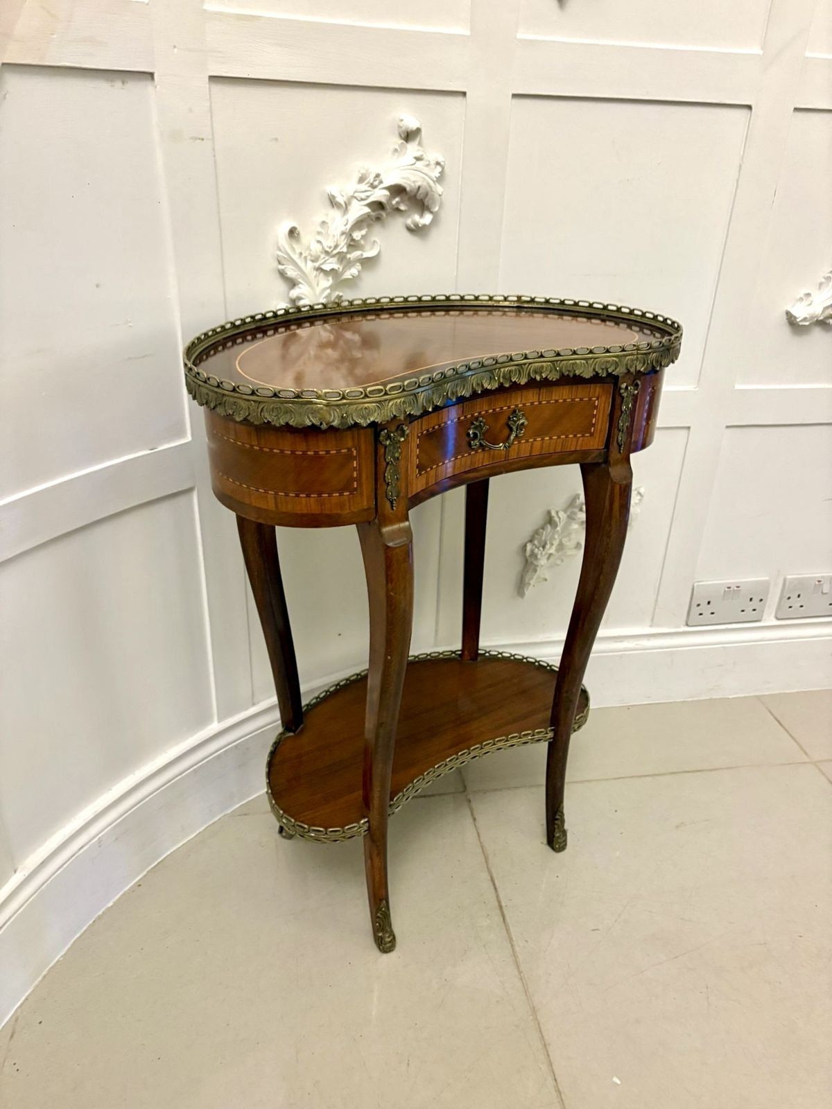photo for sale Antique French Quality Louis XV Style Kidney Shaped Side Table