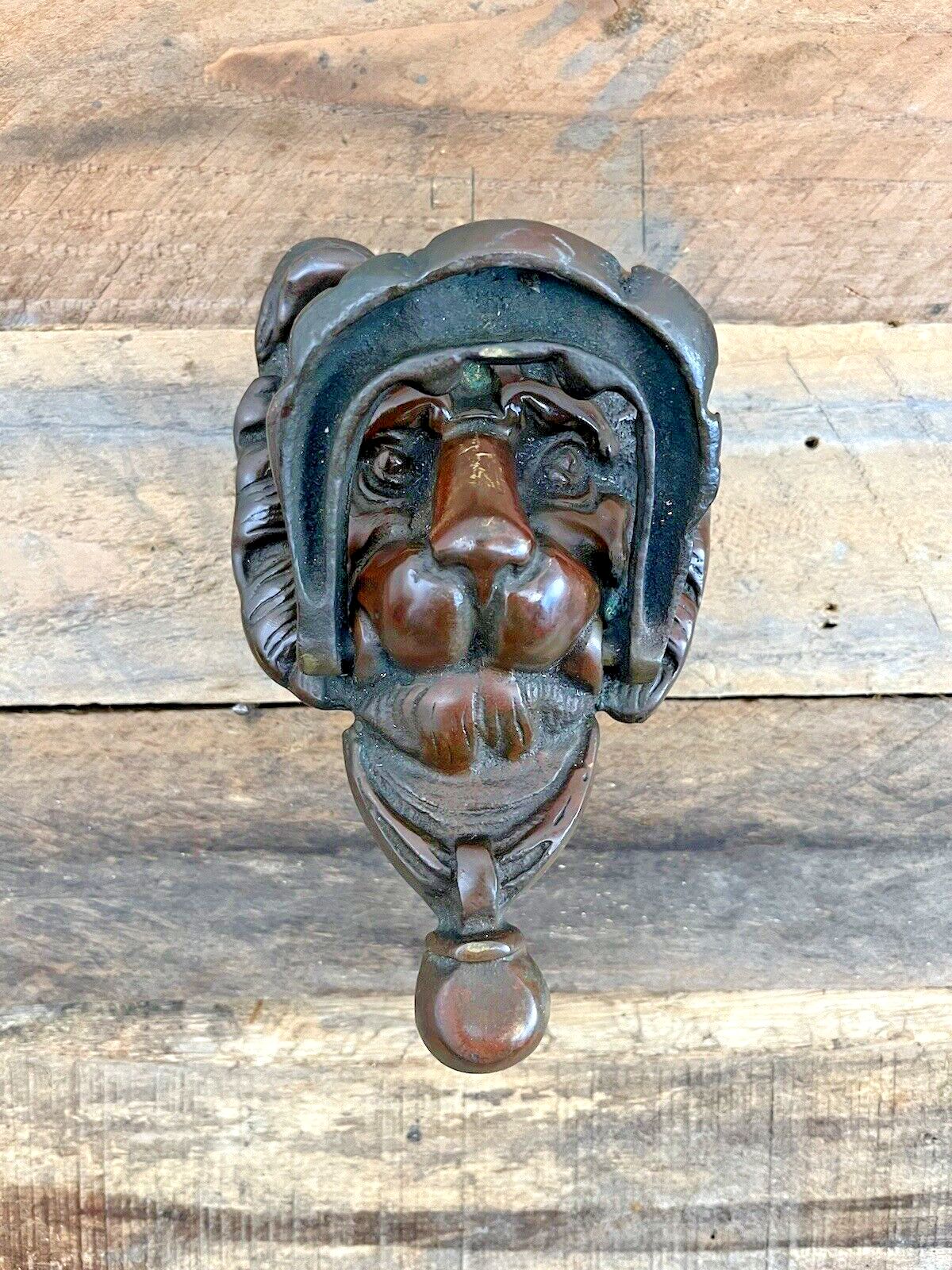 photo for sale Quality Antique Lions Head Mask Bronze Brass Door Knocker Grand Regal French