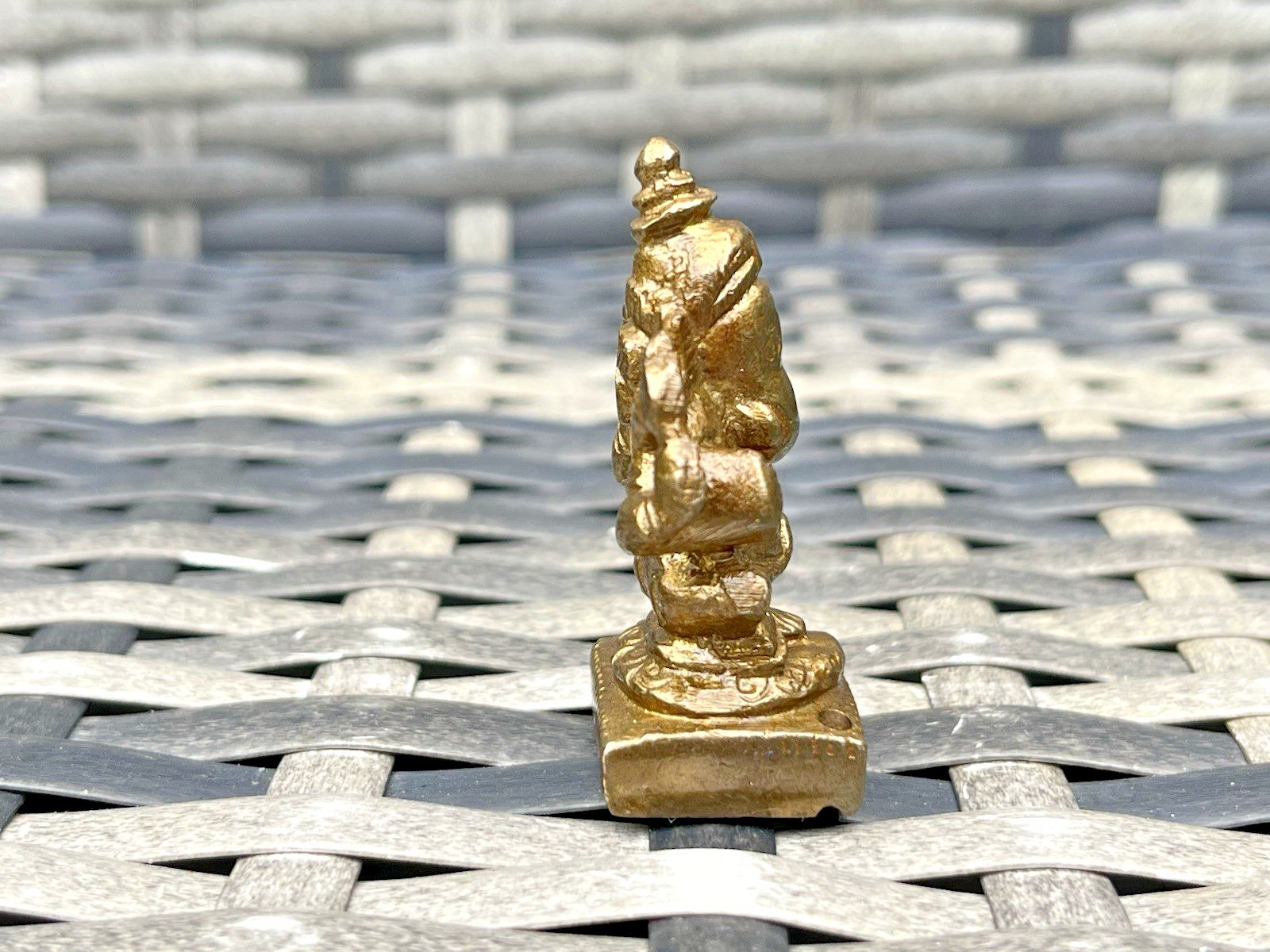 Miniature 2" Antique Lord Ganesha Hindu Elephant God Deity Statue Shrine Figure photo buy