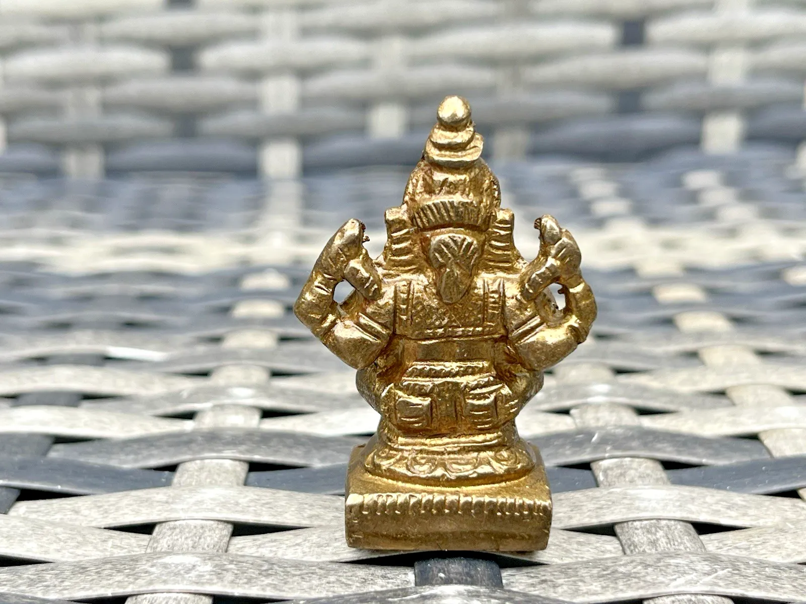 photo furniture Miniature 2" Antique Lord Ganesha Hindu Elephant God Deity Statue Shrine Figure