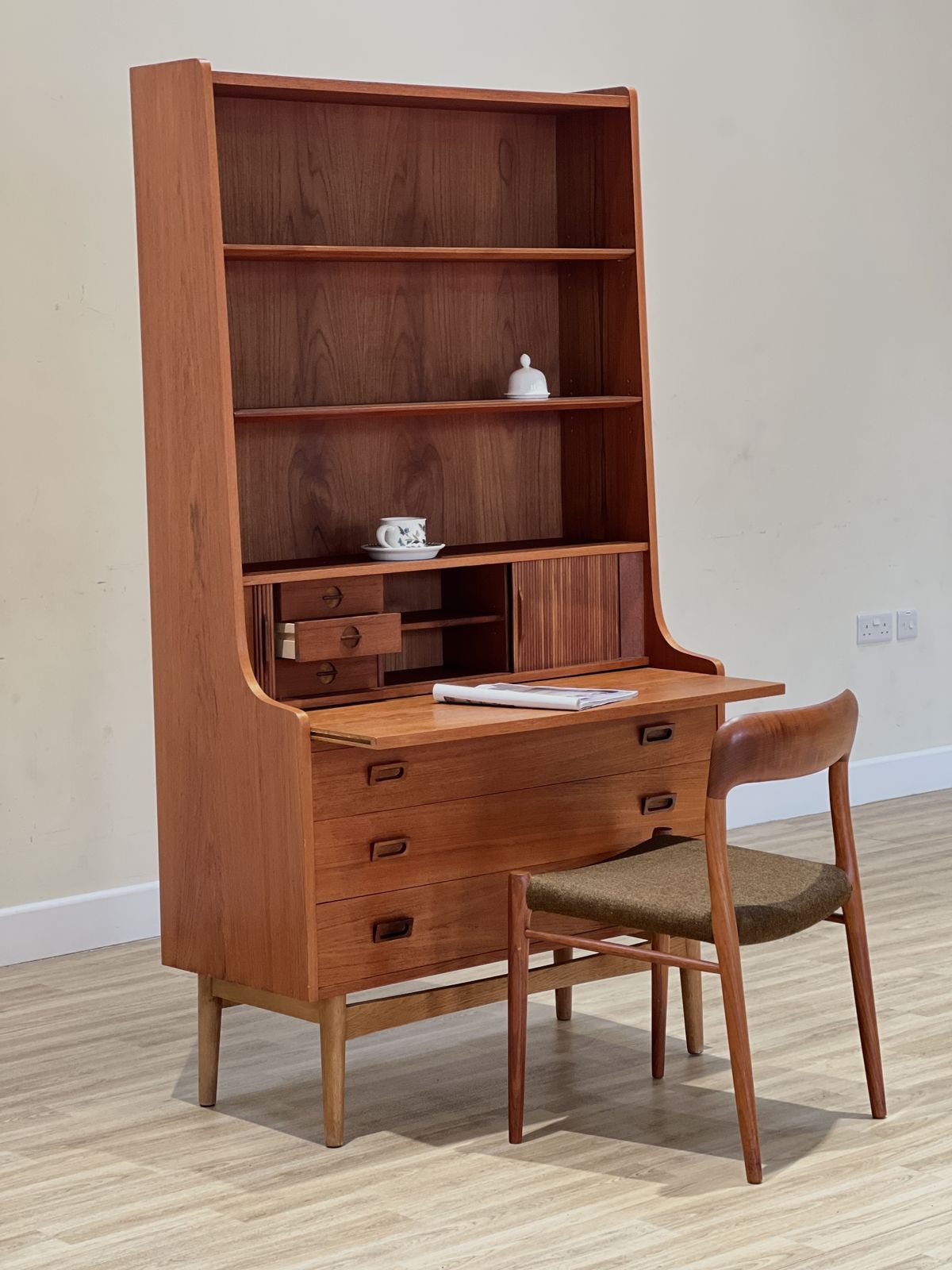 Desk And Bookcase By Johannes Sorth photo for sale