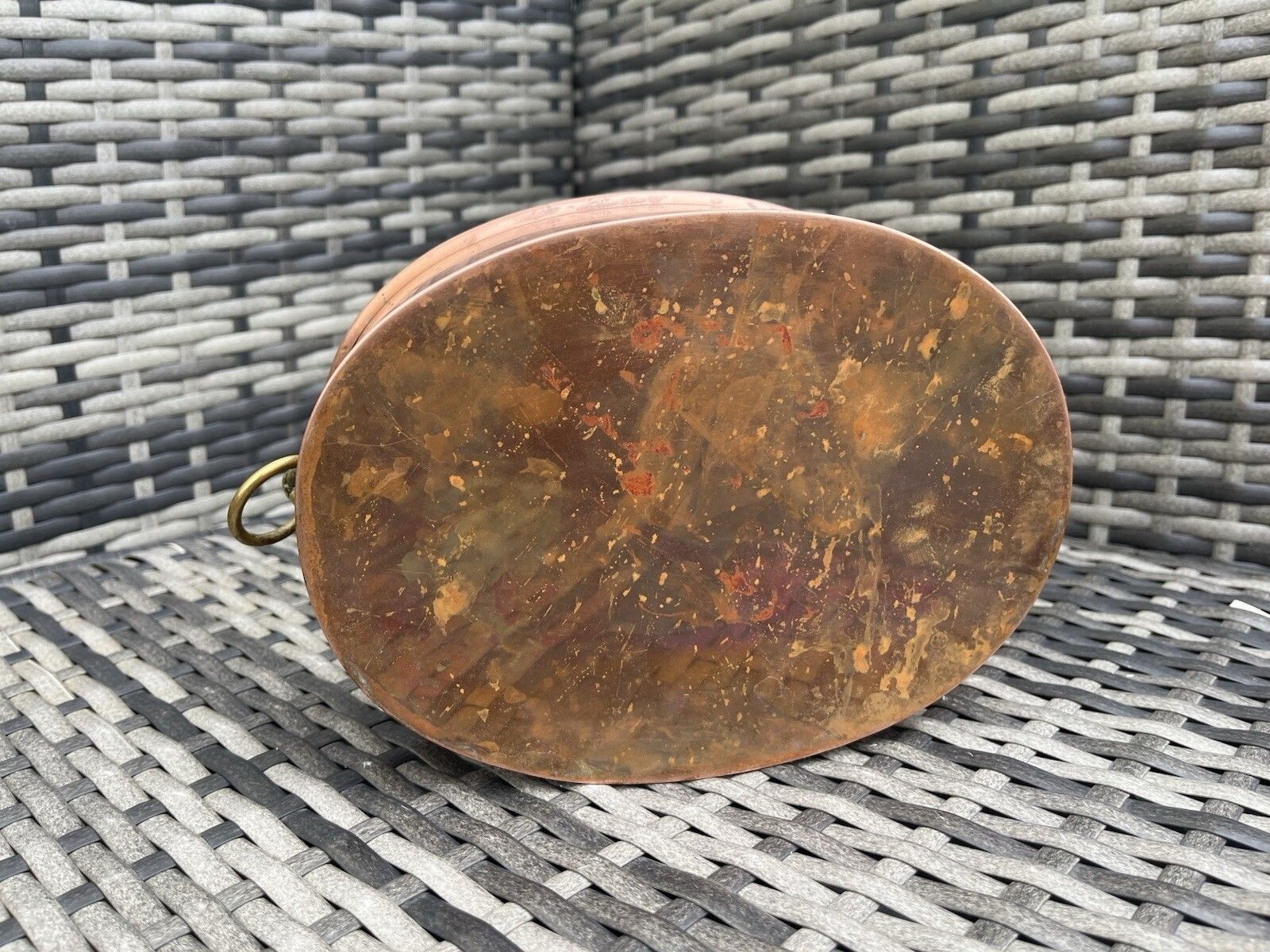 photo furniture Antique Victorian Oval Copper Flower Trough Brass Lion Plant Pot Planter Vintage