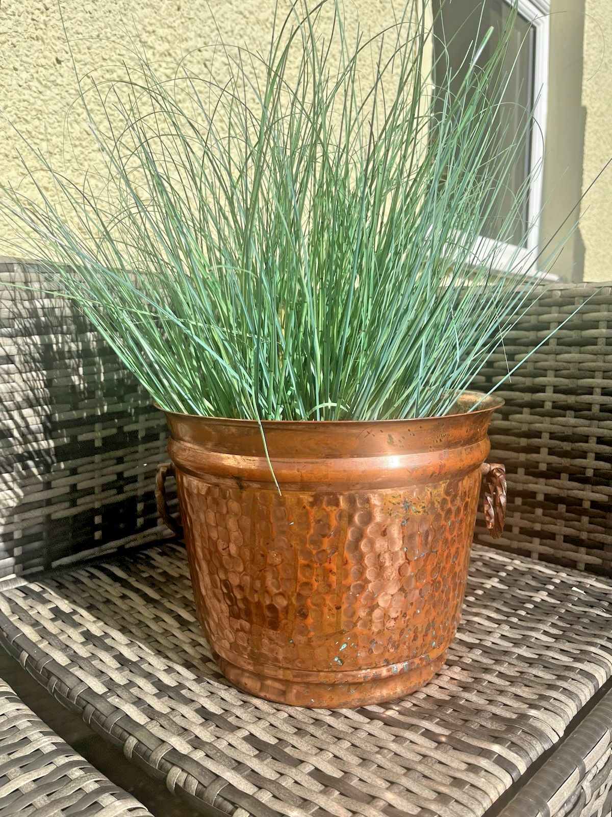 French Lecellier Villedieu Beaten Planished Copper Jardiniere Planter Plant Pot