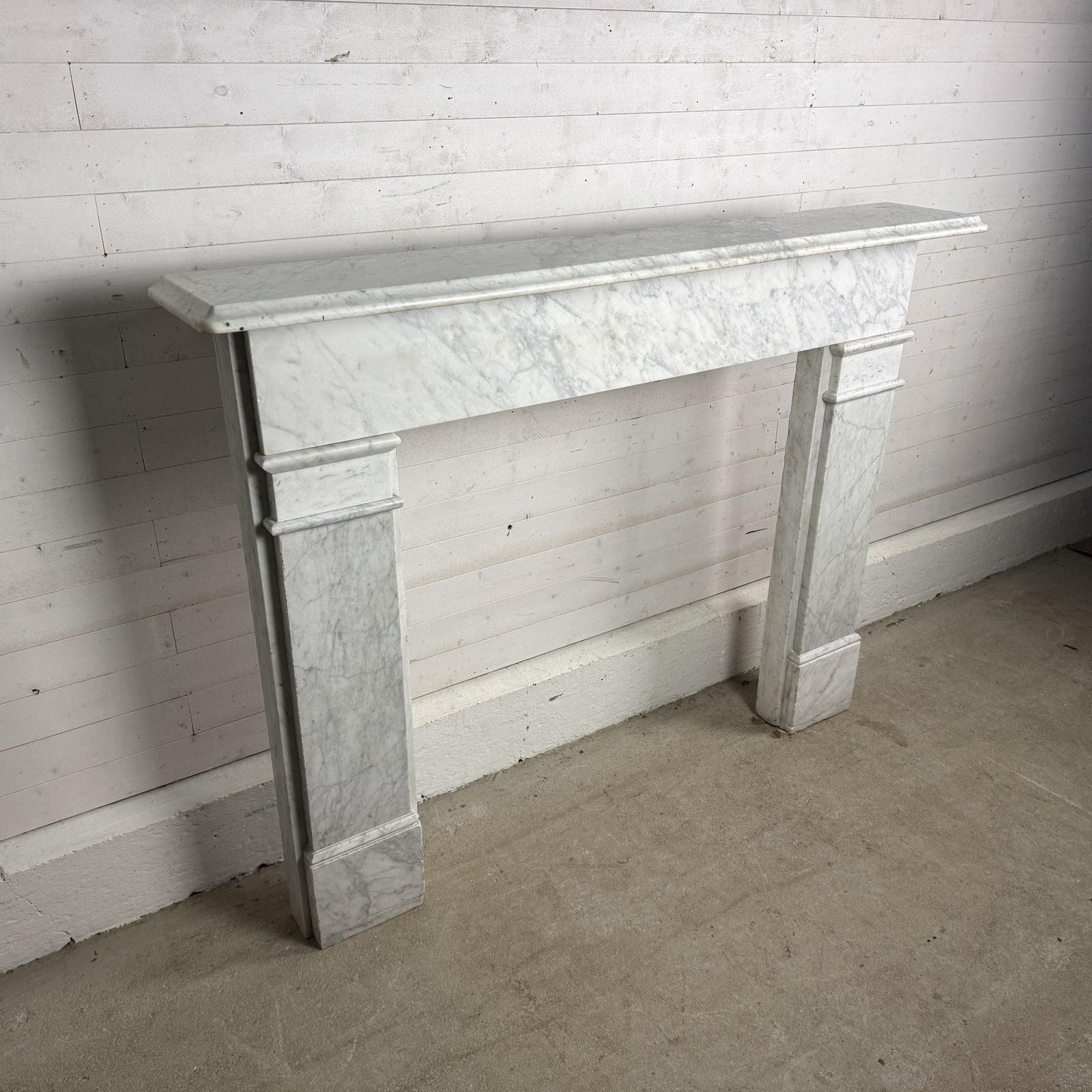 Large Original Edwardian White Marble Fire Surround photo 2850.0