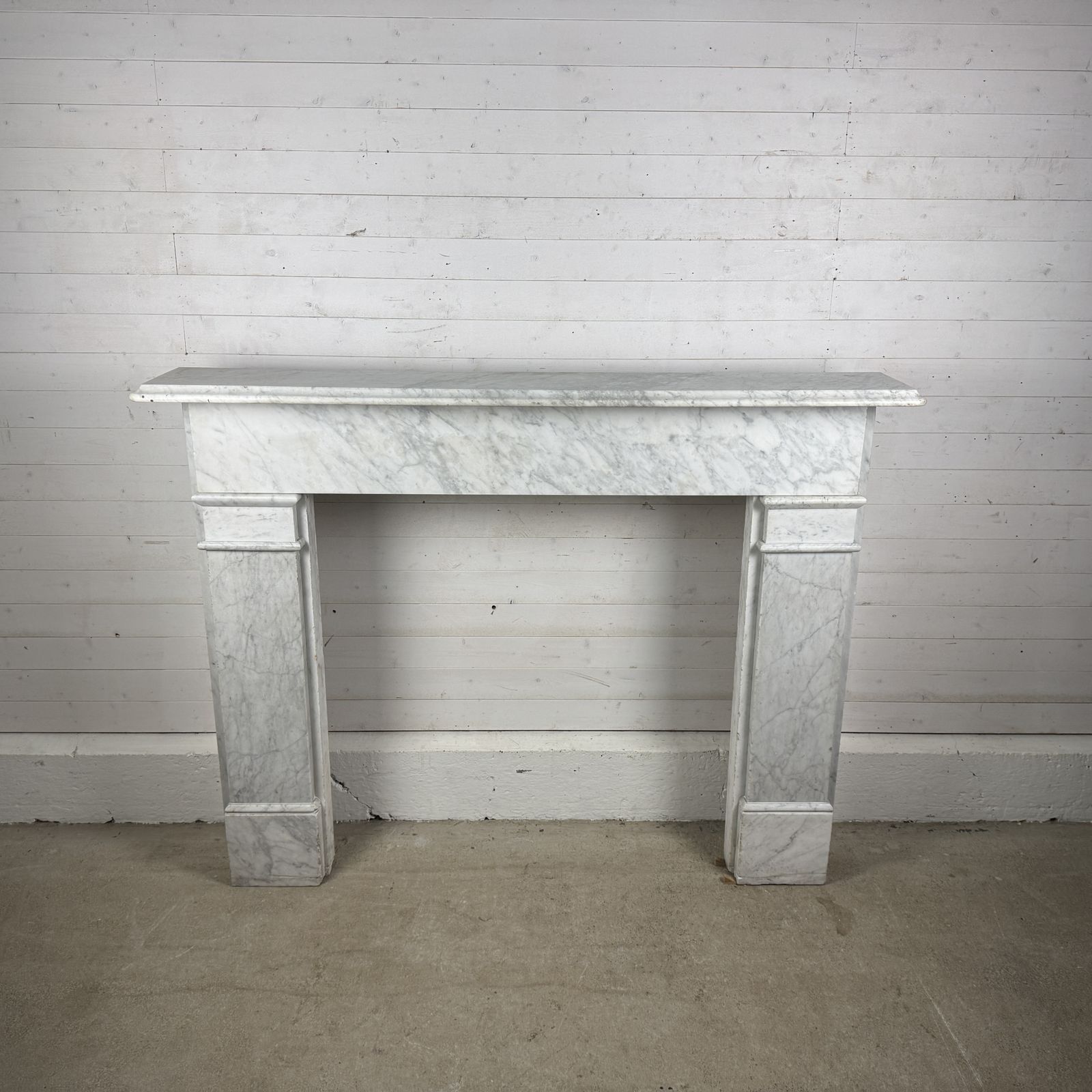 Home Fixtures Large Original Edwardian White Marble Fire Surround photo