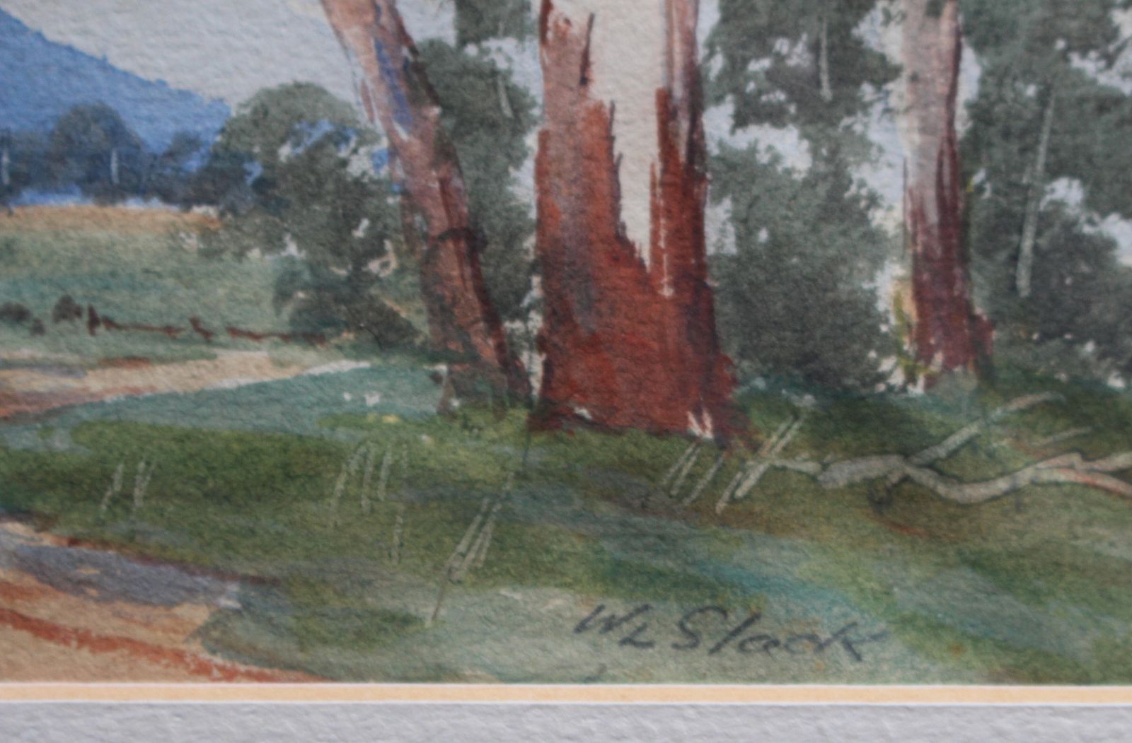 A Signed Watercolour ‘Healesville’ By William Leonard Slack, Australian Artist C.1877 1949 photo for sale