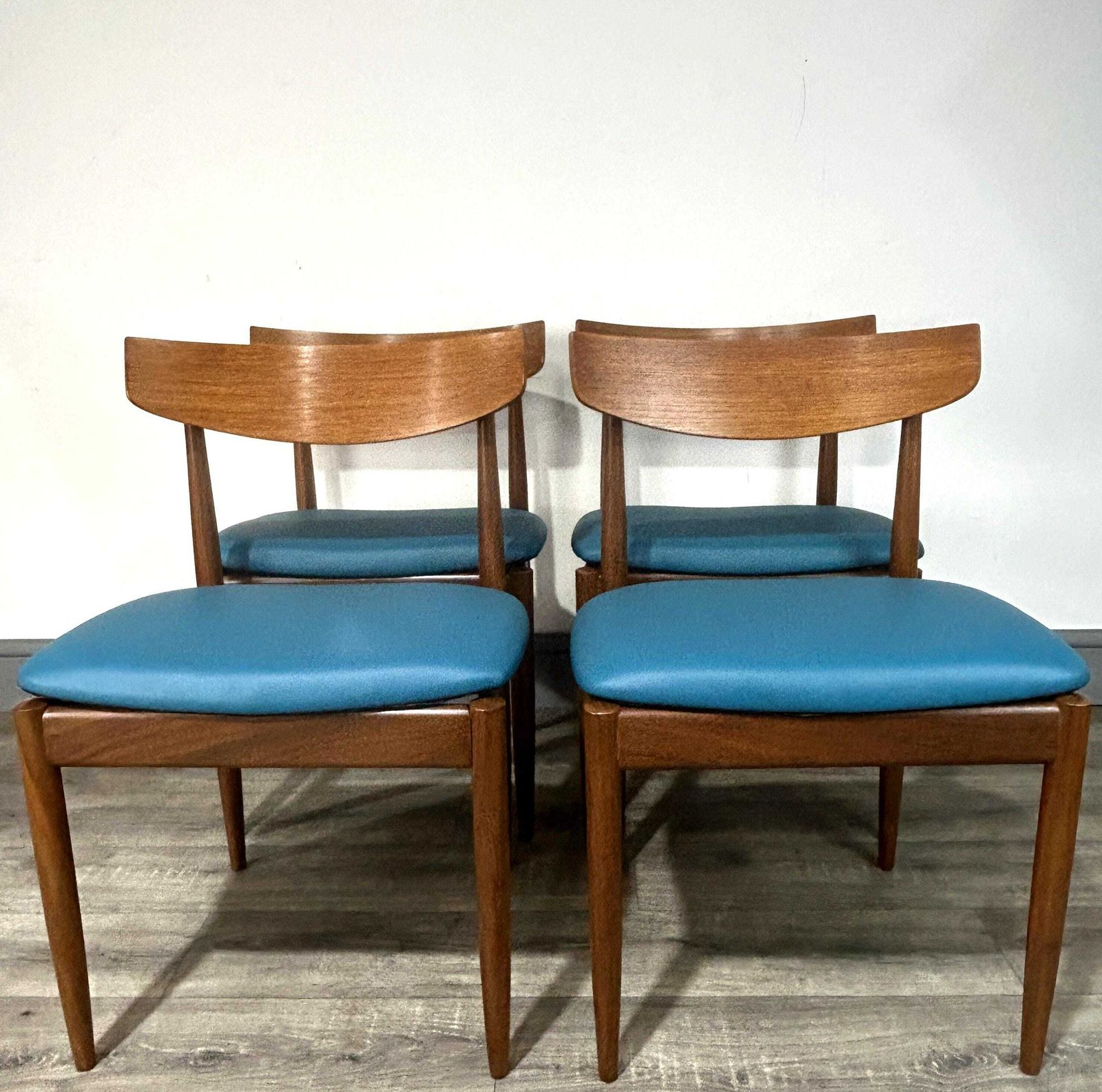 4 Refinished/Reupholstered Mid Century Dining Chairs Ib Kofod Larsen G Plan 60s photo furniture