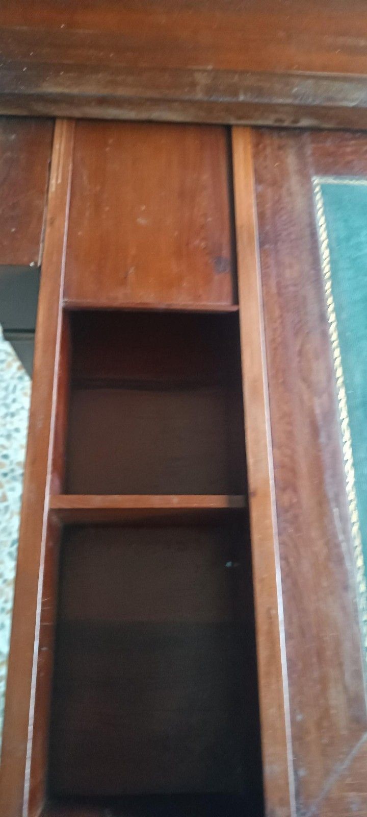 photo furniture Antique Desk Table Sliding Top Mahogany Louis XVI