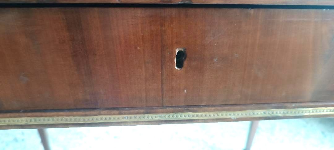 photo buy Antique Desk Table Sliding Top Mahogany Louis XVI