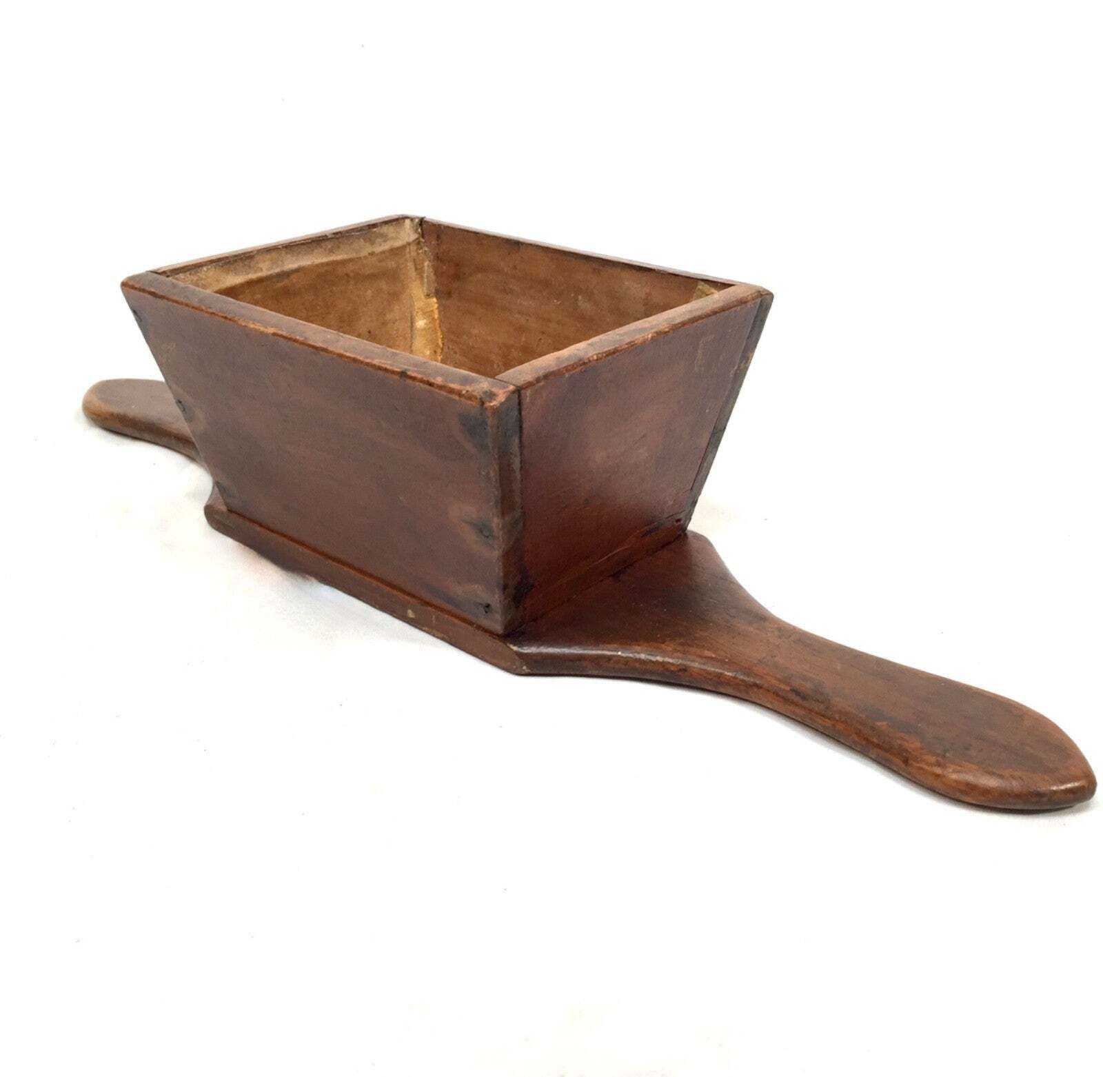 Antique Edwardian Treen Oak Wooden Church Collection Box / Offering Bowl C.1900 photo Home Decor