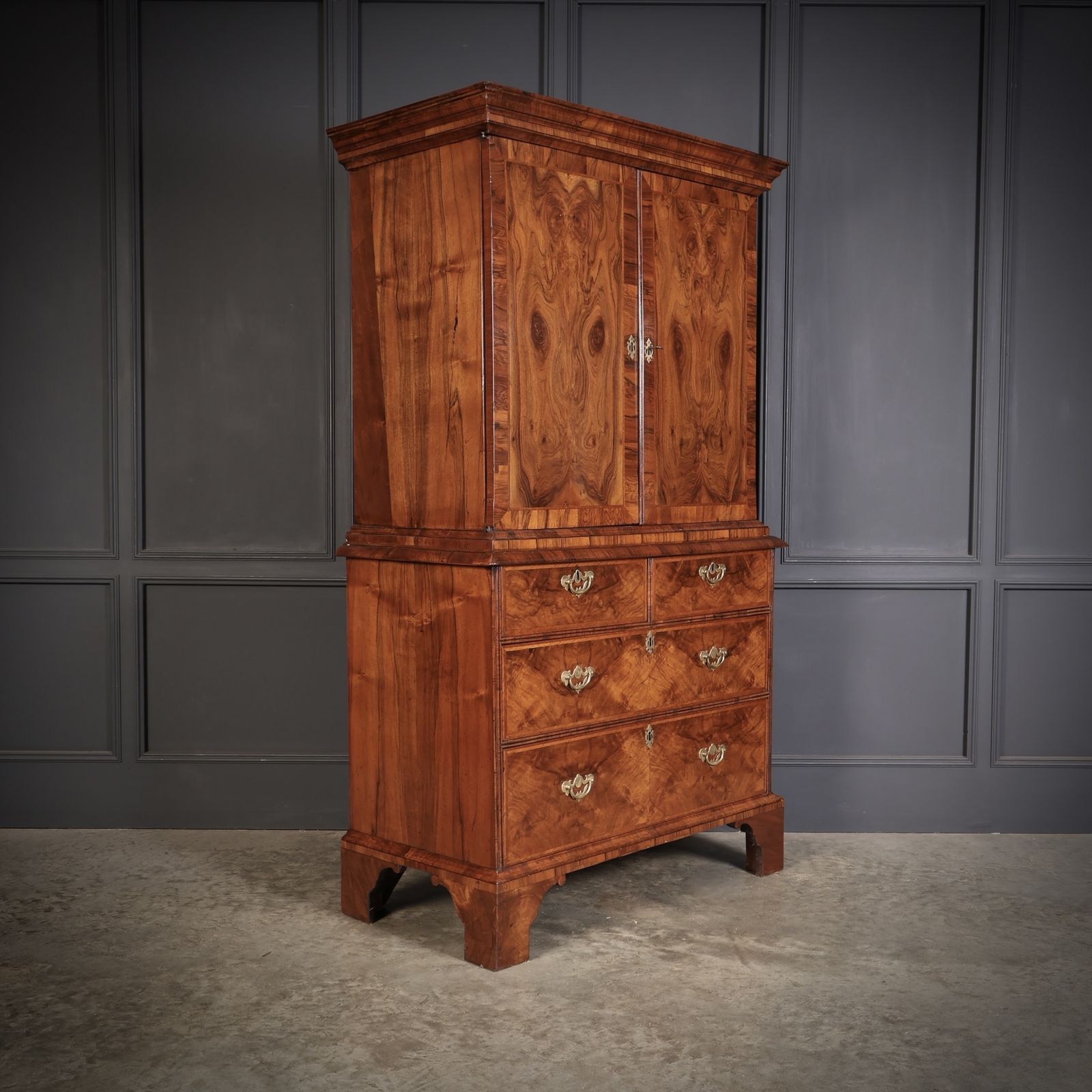 Queen Anne Walnut Cabinet On Chest photo furniture