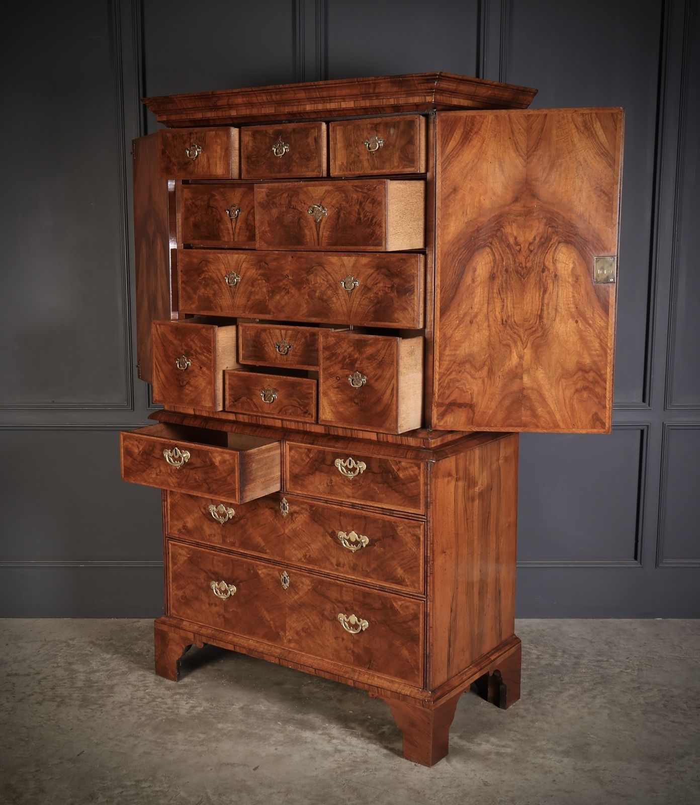 Queen Anne Walnut Cabinet On Chest photo Furniture