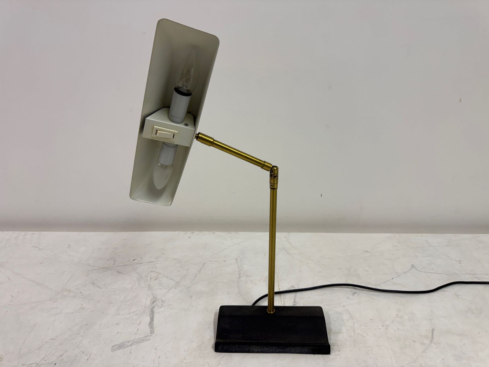 Adjustable Brass And Metal Desk Lamp By Omi For Koch & Lowy, 1970s photo 375.0