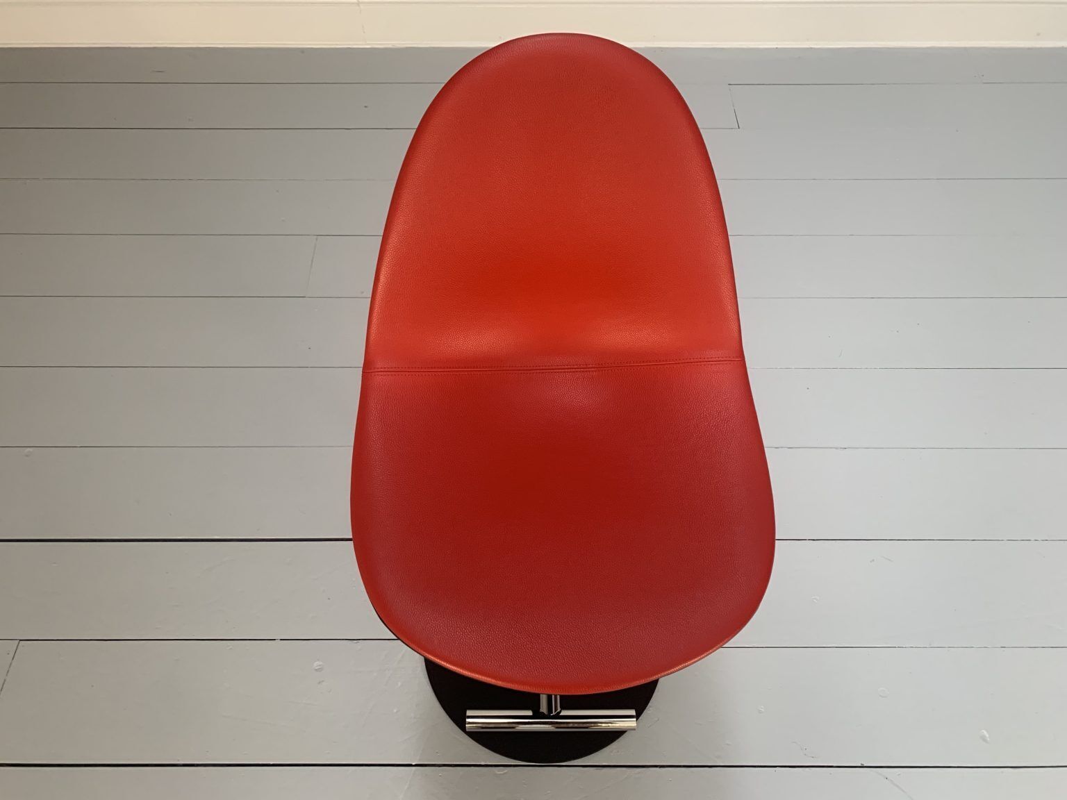 photo for sale Suite Of 3 Cassina “248 Passion” Bar Stools – In Red Leather
