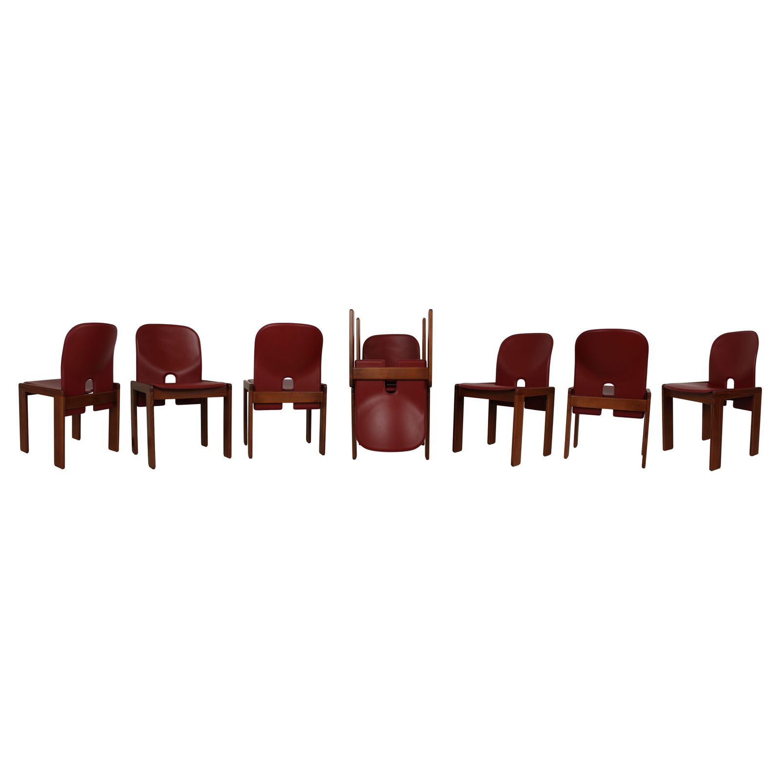 Set Of 10 Model 121 Chairs By Afra & Tobia Scarpa For Cassina, 1967 photo for sale