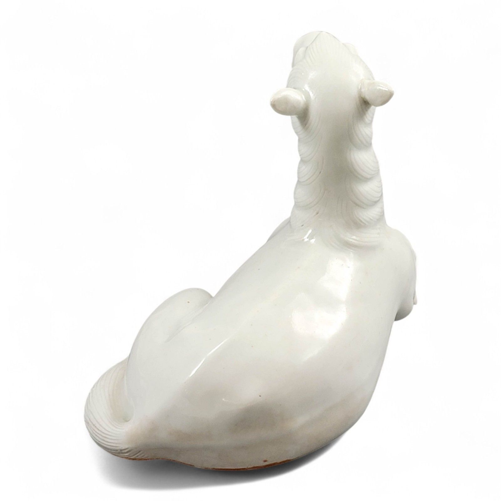 Hirado Porcelain Recumbent Horse, Japan, Late 19th Century photo 1000.0