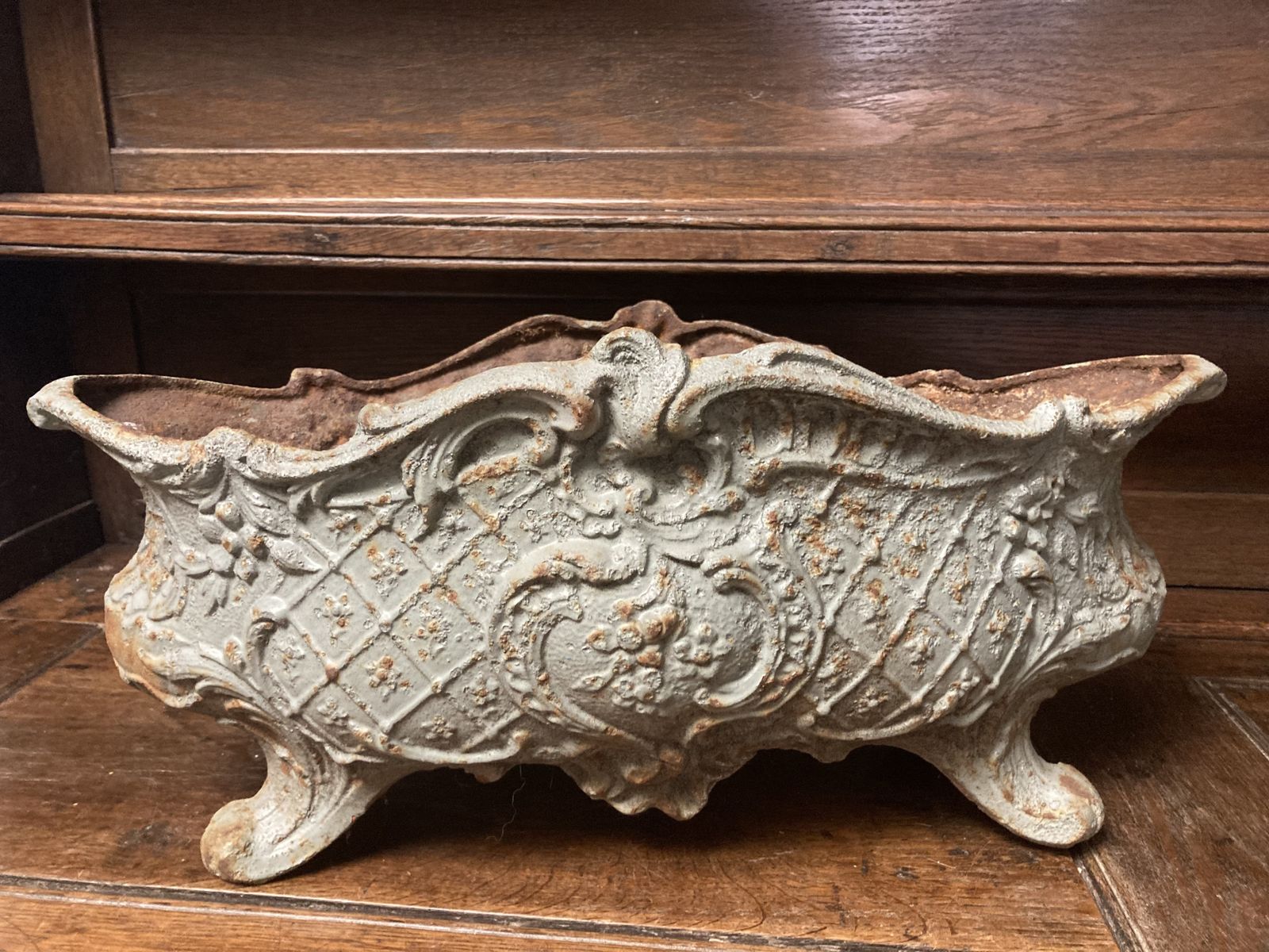 Pair Of Cast Iron Antique French Jardinière Planters photo buy