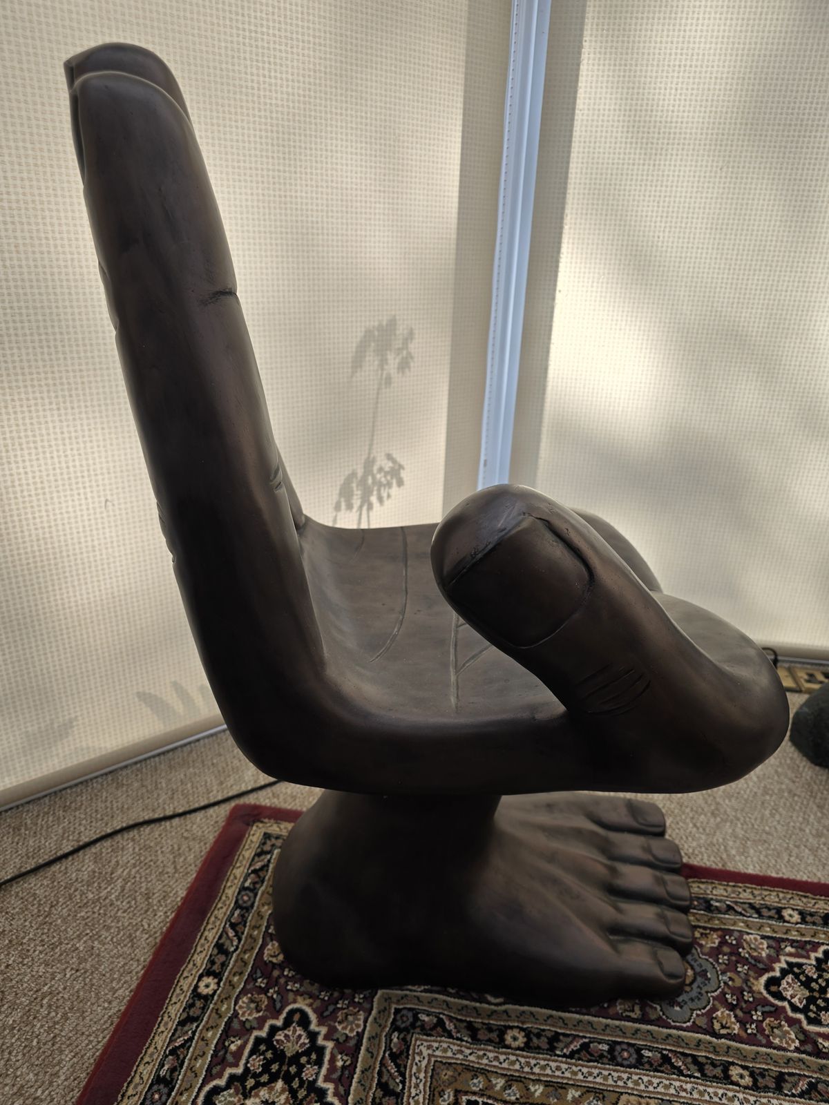 Pair Of Pedro Friedeberg Style Hand/Foot Chairs,   Left And Right photo furniture