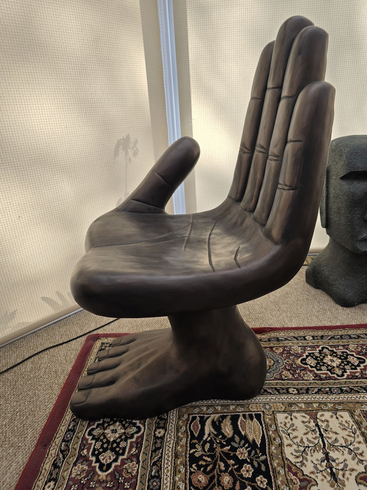 Pair Of Pedro Friedeberg Style Hand/Foot Chairs,   Left And Right photo for sale