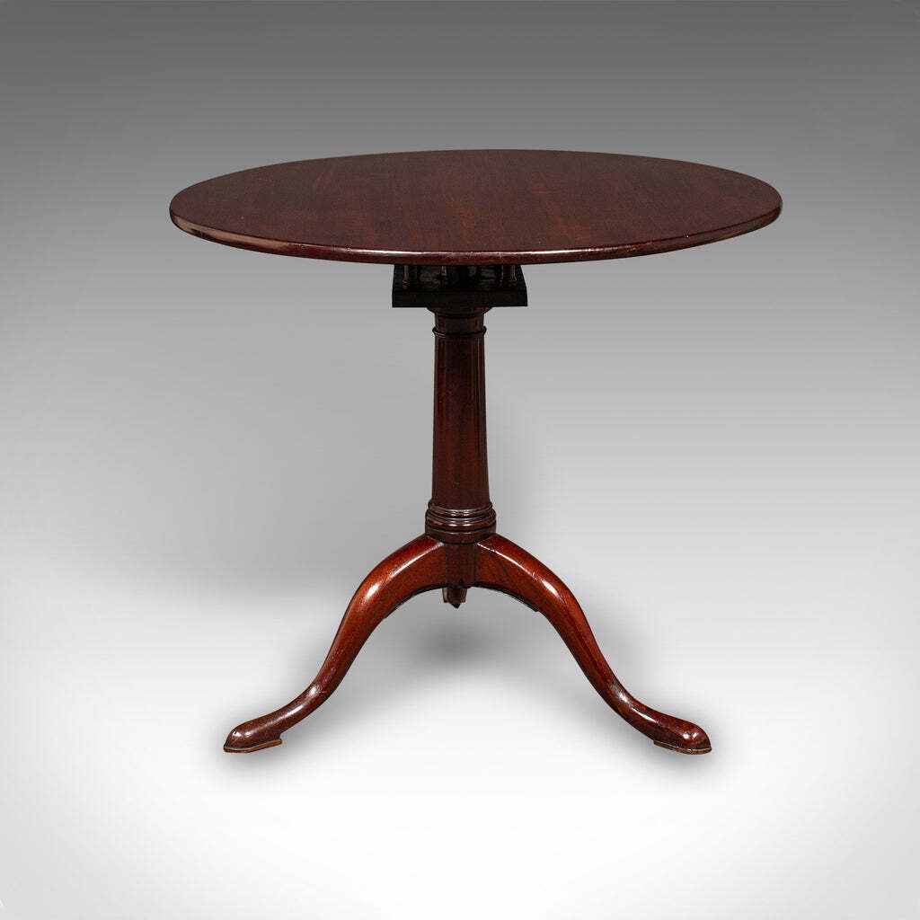 Antique Tripod Table, English, Tilt Top, Side, Occasional, Wine, Lamp, Georgian photo for sale