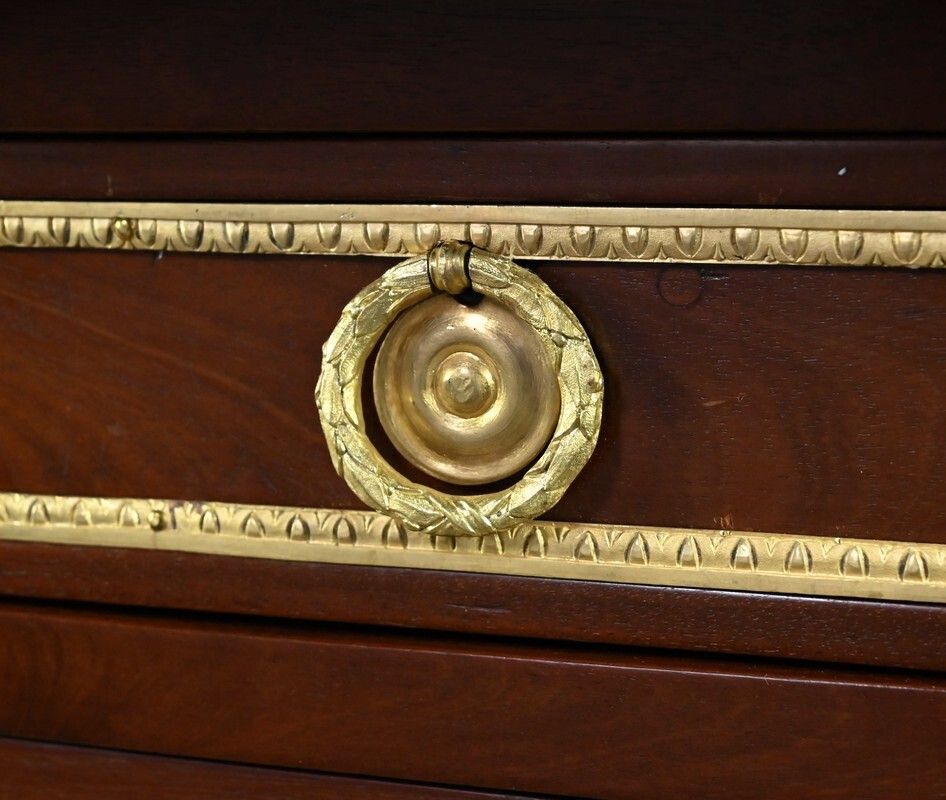 Furniture Mahogany Veneer Chest Of Drawers, Louis XVI Period – Late 18th Century photo
